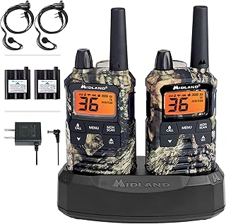 Midland® - T295VP4 X-TALKER Walkie Talkies with 22 GMRS Channels – Two-Way Radio NOAA Weather Alert & Scan Technology, Dual Power Options, 121 Privacy Codes, Silent Operation – Camo, Set of 2