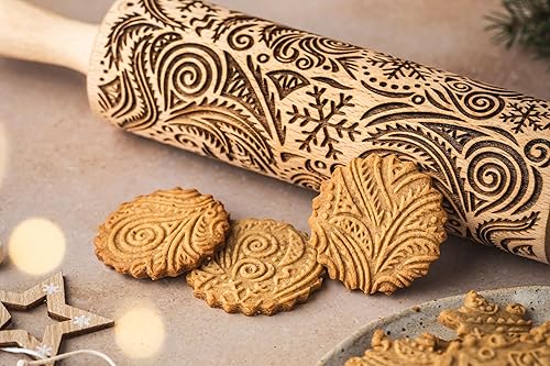 Miniatura 56 de PIN DE RODILLO EN REBOSADO DE NATIVIDAD PARA GALLETAS DE PAN DE JENGIBRE PARA NAVIDAD