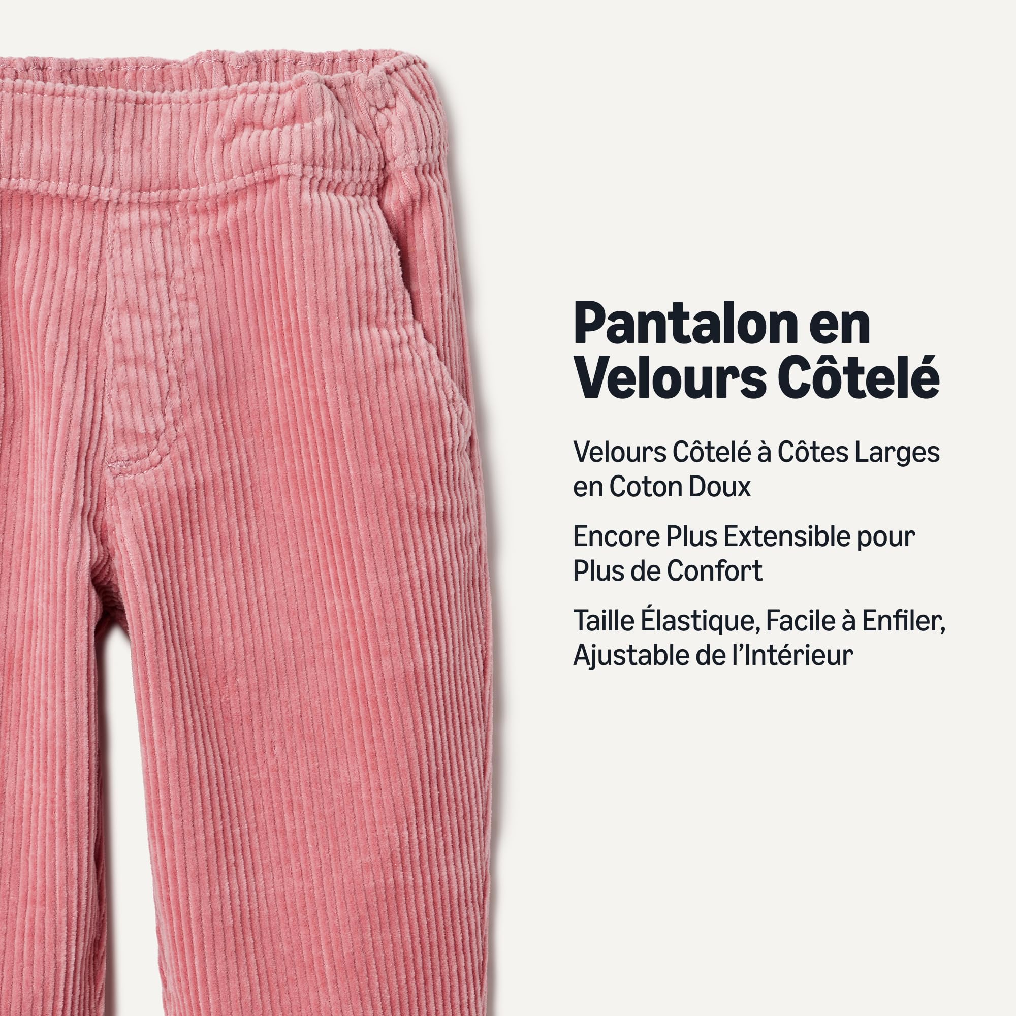 Amazon Essentials x Sofia Grainge Pantalon à Enfiler en Velours Côtelé Bébé et Garçon