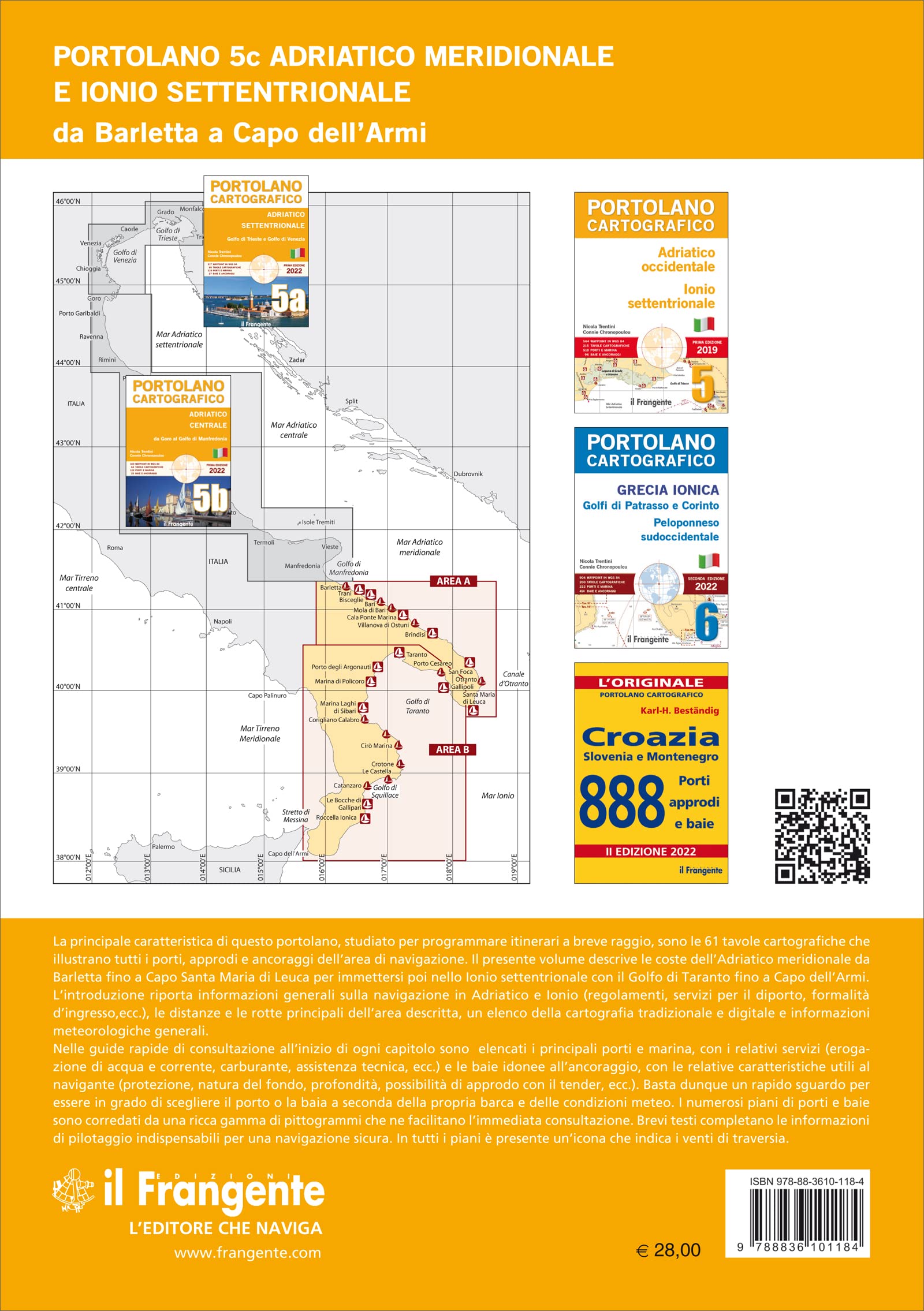 Adriatico meridionale e Ionio settentrionale. Da Barletta a Capo dell'Armi. Portolano cartografico (Vol. 5C)