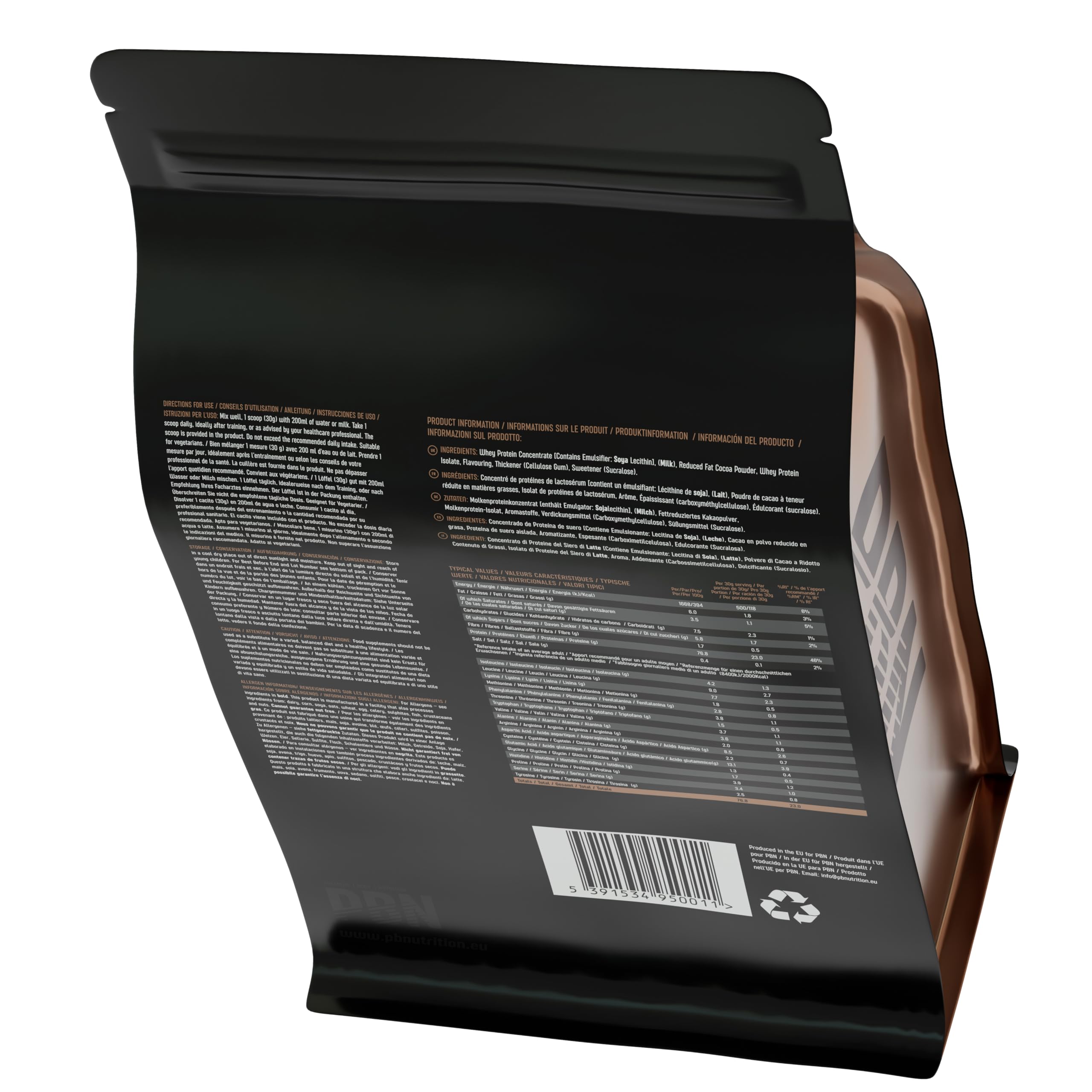 PBN - Premium Body Nutrition Protéines Whey 1kg Chocolat, Nouvelle Saveur Améliorée
