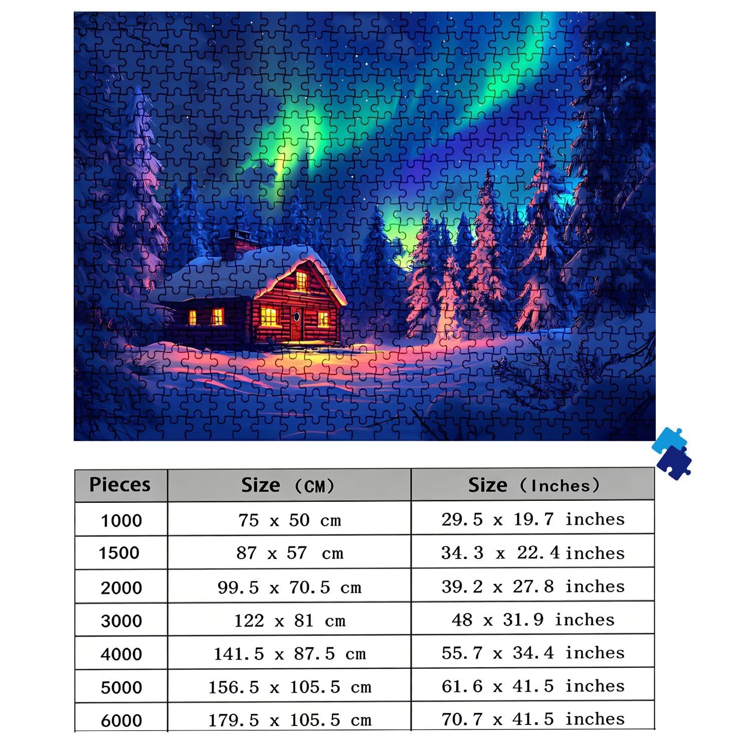 Aurora Cabina Puzzle 3000 Piezas Adultos, Rompecabezas con Letras en la Parte Posterior - Piezas Que Encajan Perfectamente, Reto de Concentración, Regalo para Mujer y Decor Hogar, 122 x 81 cm w0-337