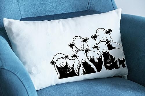 Miniatura 3 de JAJADO 2 plantillas de serigrafía de ovejas reutilizables, autoadhesivas, serigrafía, cordero, divertidas, para decoración del hogar, plantillas de