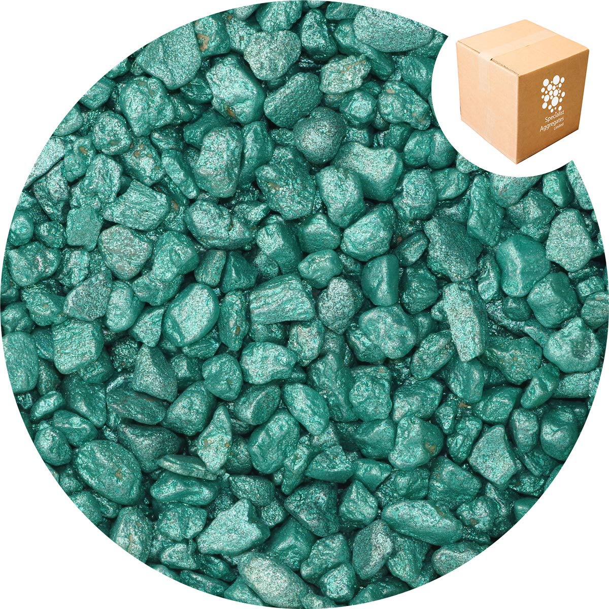 Specialist Aggregates - Rounded Gravel - Starburst Green - 15kg