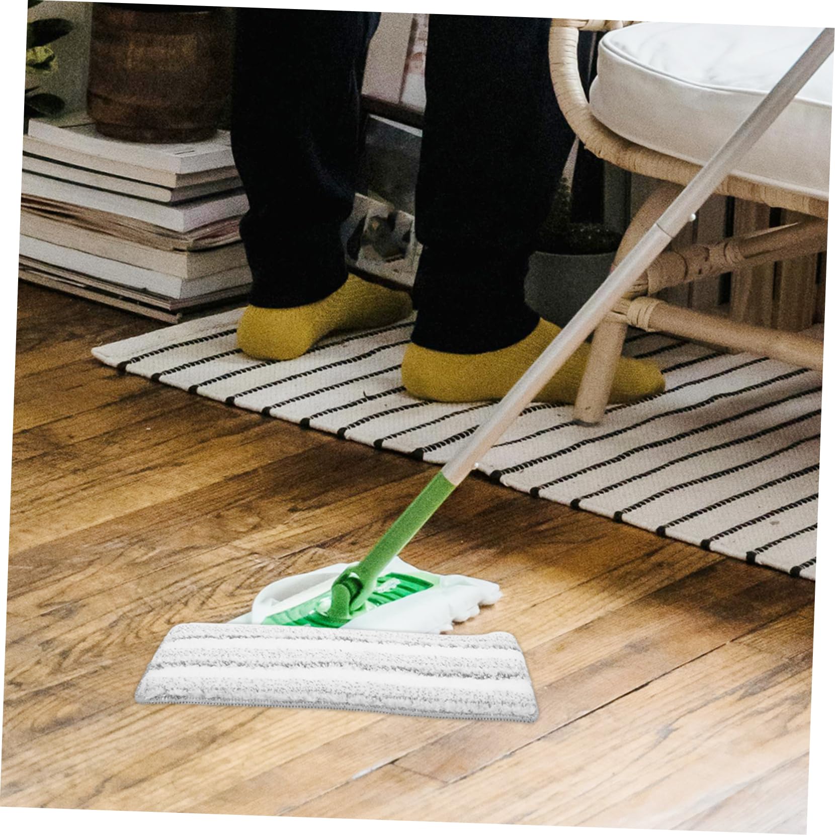 Baluue 9pezzi Mop Refills Ricambi per Mop Microfibra Pad Sostitutivi Riutilizzabili per Pulizia di Pavimenti Piastrelle e Marmo Facili da Lavare e Resistenti
