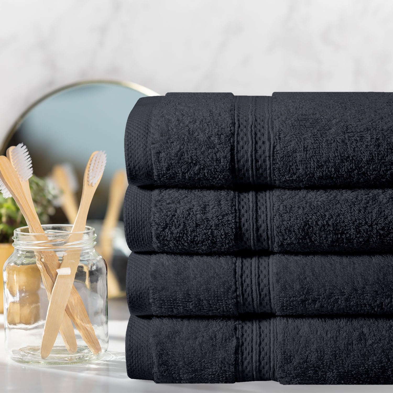 Briarwood Home Bath 4 Piece Hand Towel Set