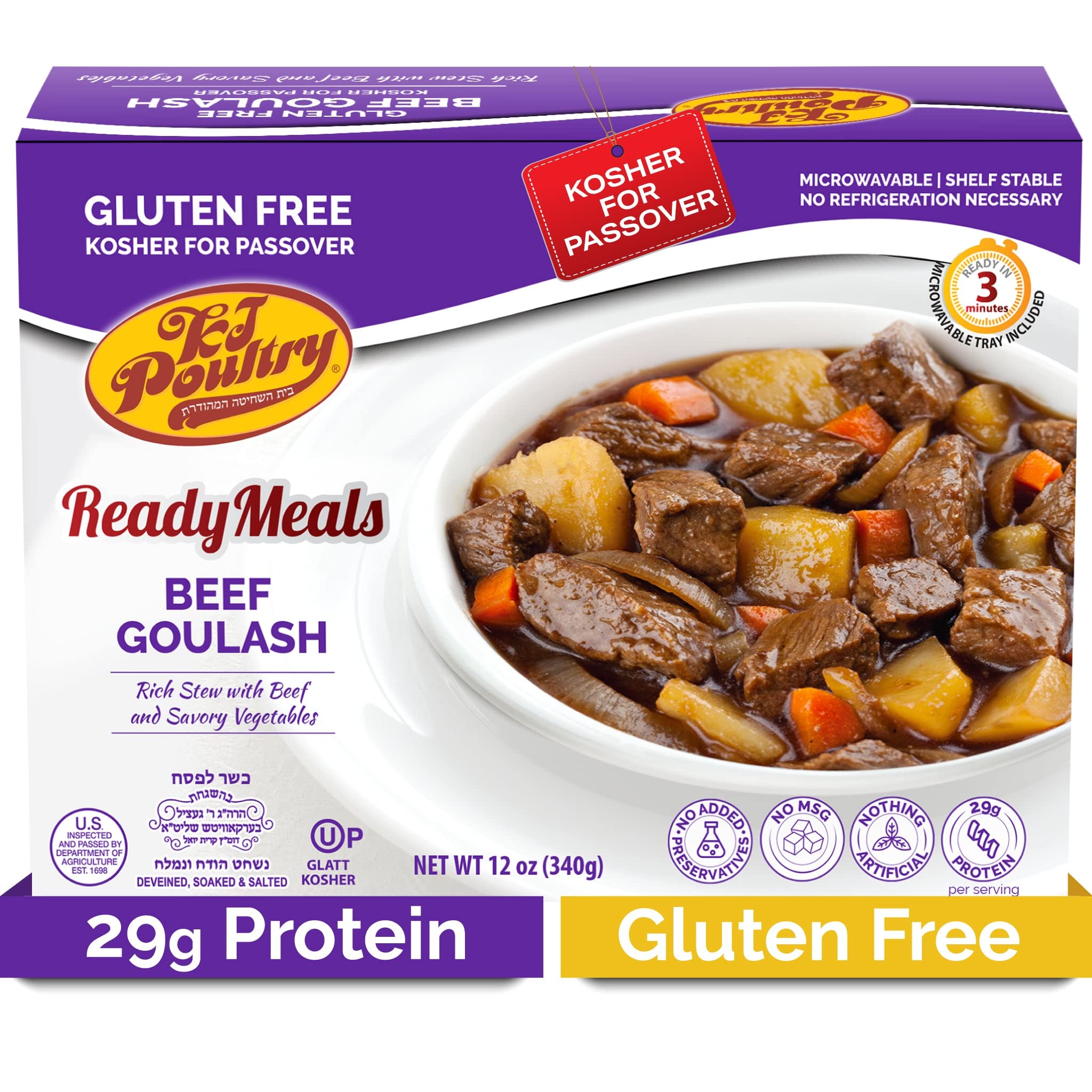 Buy Kosher for Passover Gluten Free Food, Beef Goulash Stew with