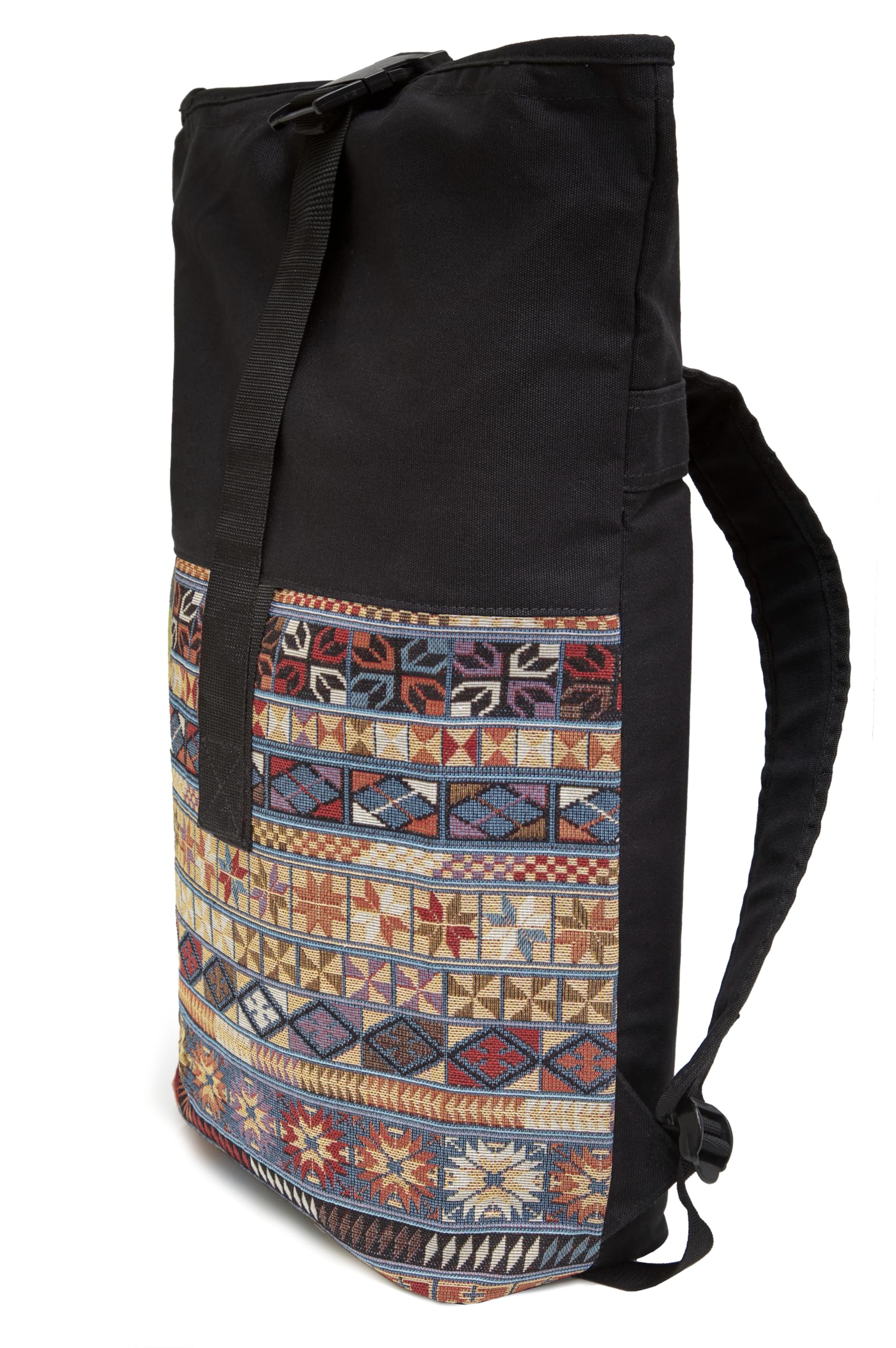 Leon Rolltop Zaino Premium Cotone Tela & Tessuto Tessuto Tessuto Donna Uomo 17 Pollici Laptop Elegante Zaino Da Viaggio Daypack Sport Shopping Viaggi Ciclismo Uni Scuola, Rolltop_boho_006, 45