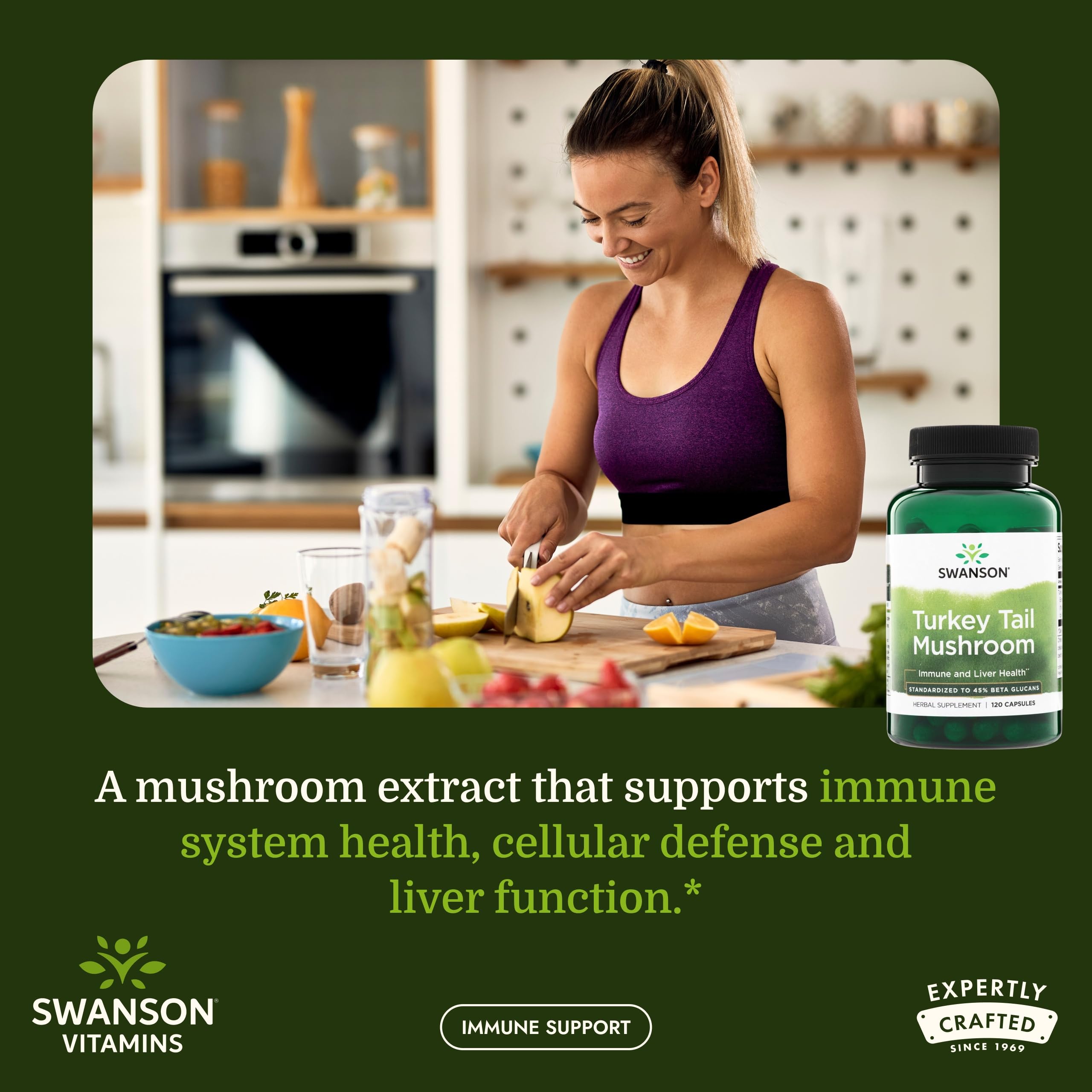 Swanson Turkey Tail Mushroom Herbal Supplement, 500 mg, 120 Capsules — Amazon image 2