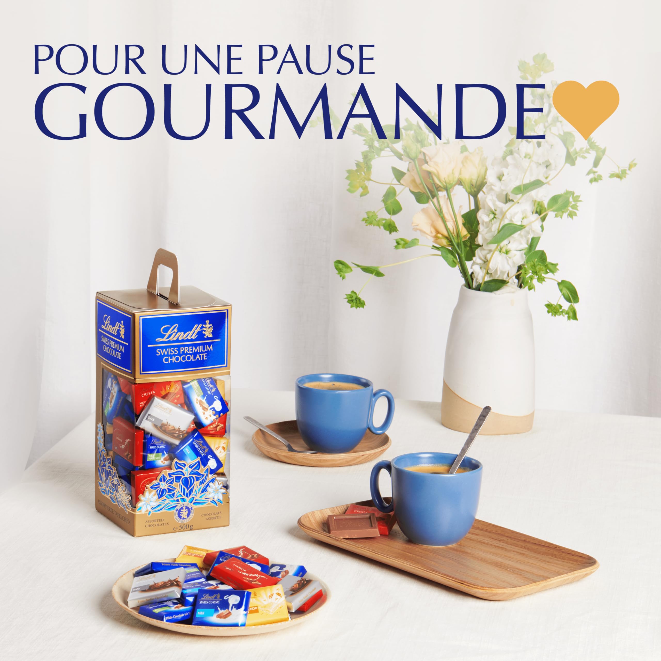 Lindt - Chocolats Suisses assortis -500g- Lot de 2