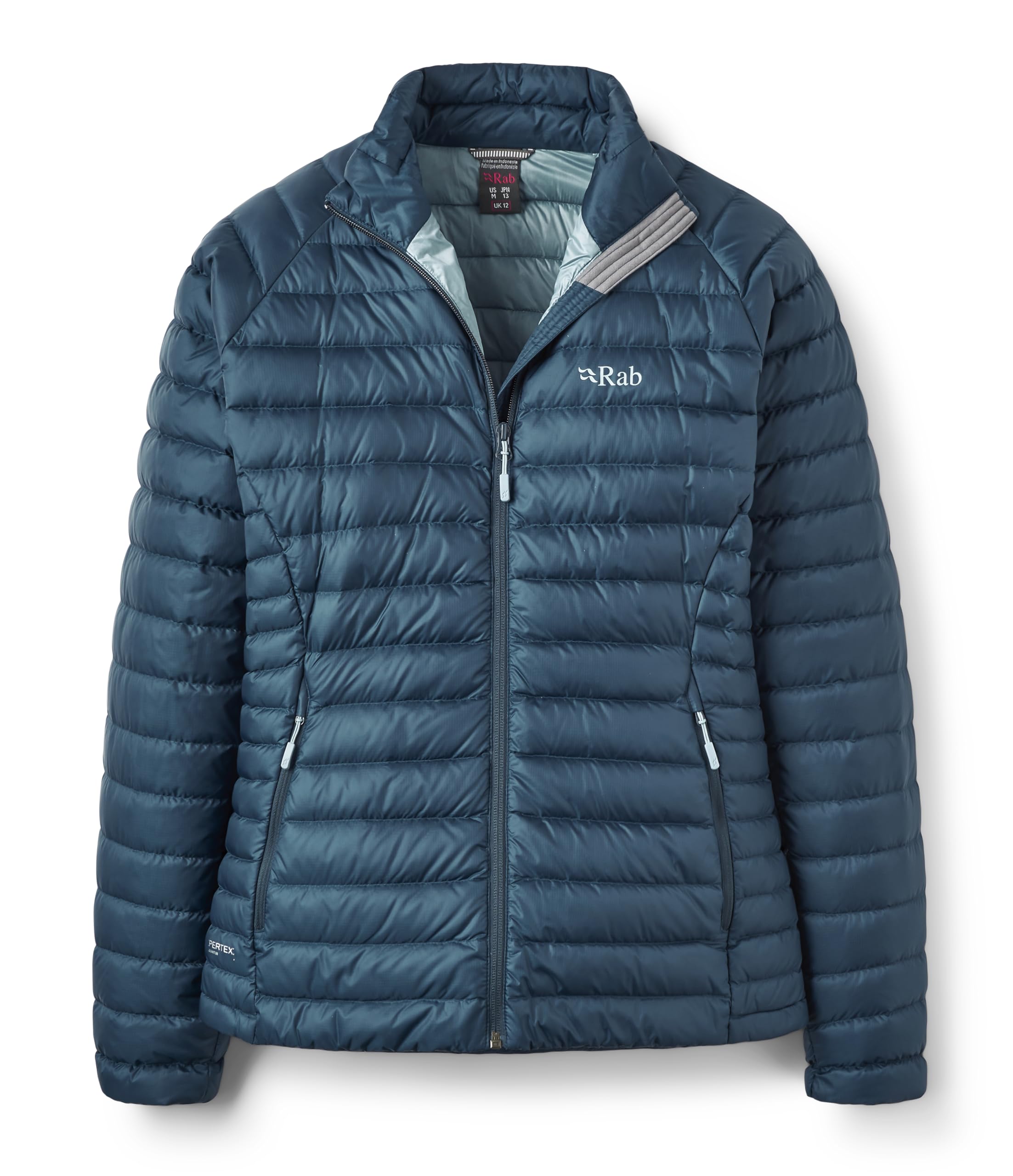 Rab Women's Tempest Blue Microlight Jacket - Down Insulated Coat For Trekking, Climbing, & Skiing - Medium