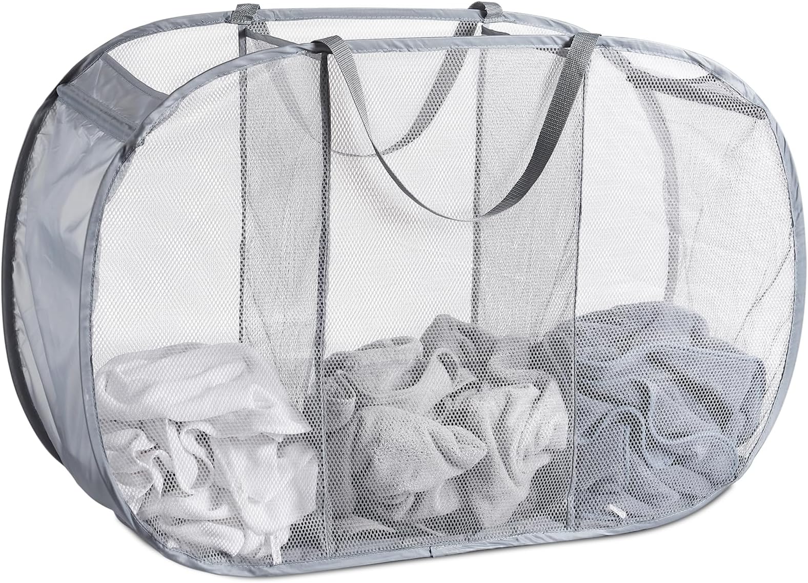 thumbnail image 2 of SOUJOY 4-Pack Pop-Up Laundry Hampers - Collapsible Mesh Baskets With Handles 2 of 11