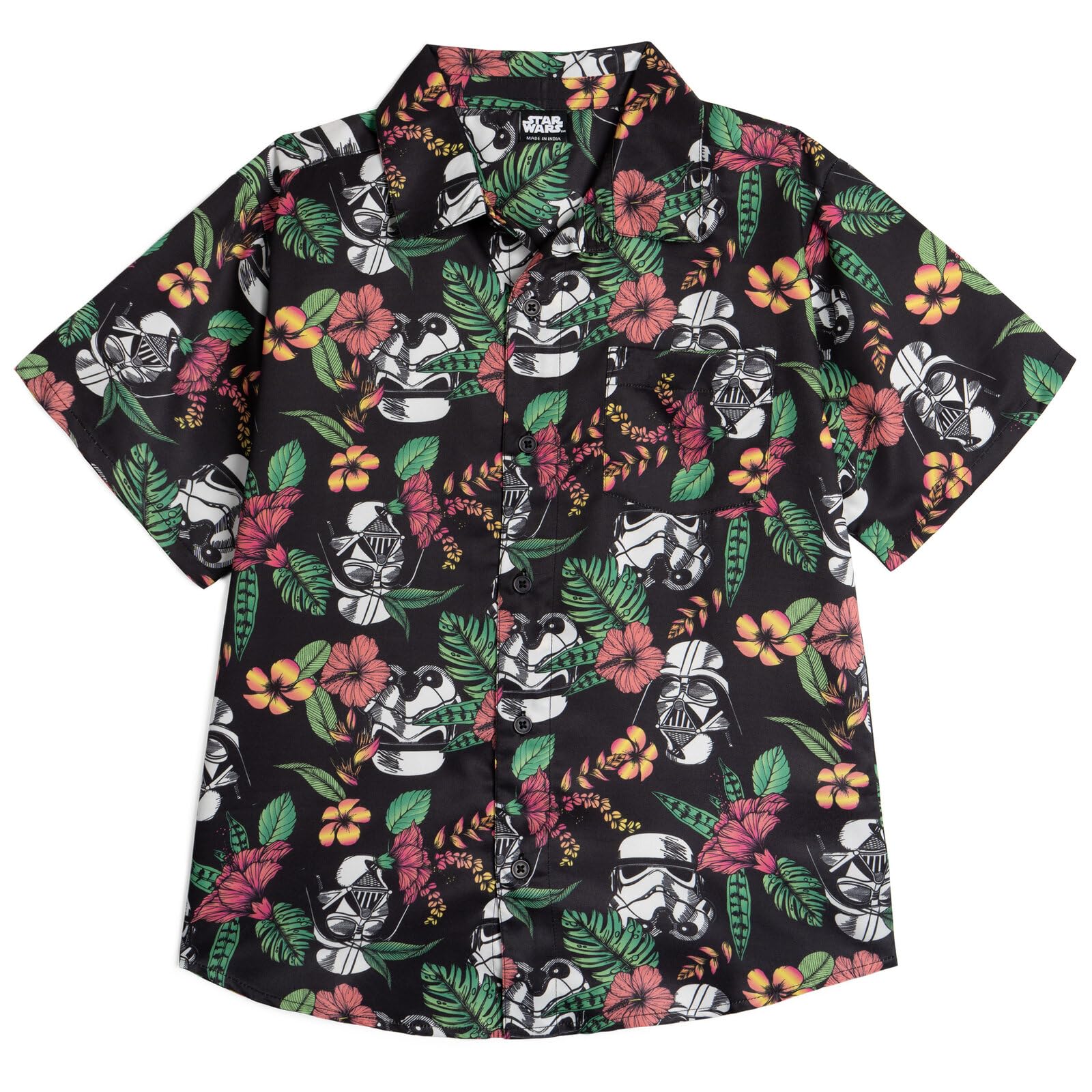 STAR WARS Stormtrooper Darth Vader Hawaiian Button Down Shirt Toddler to  Big Kid