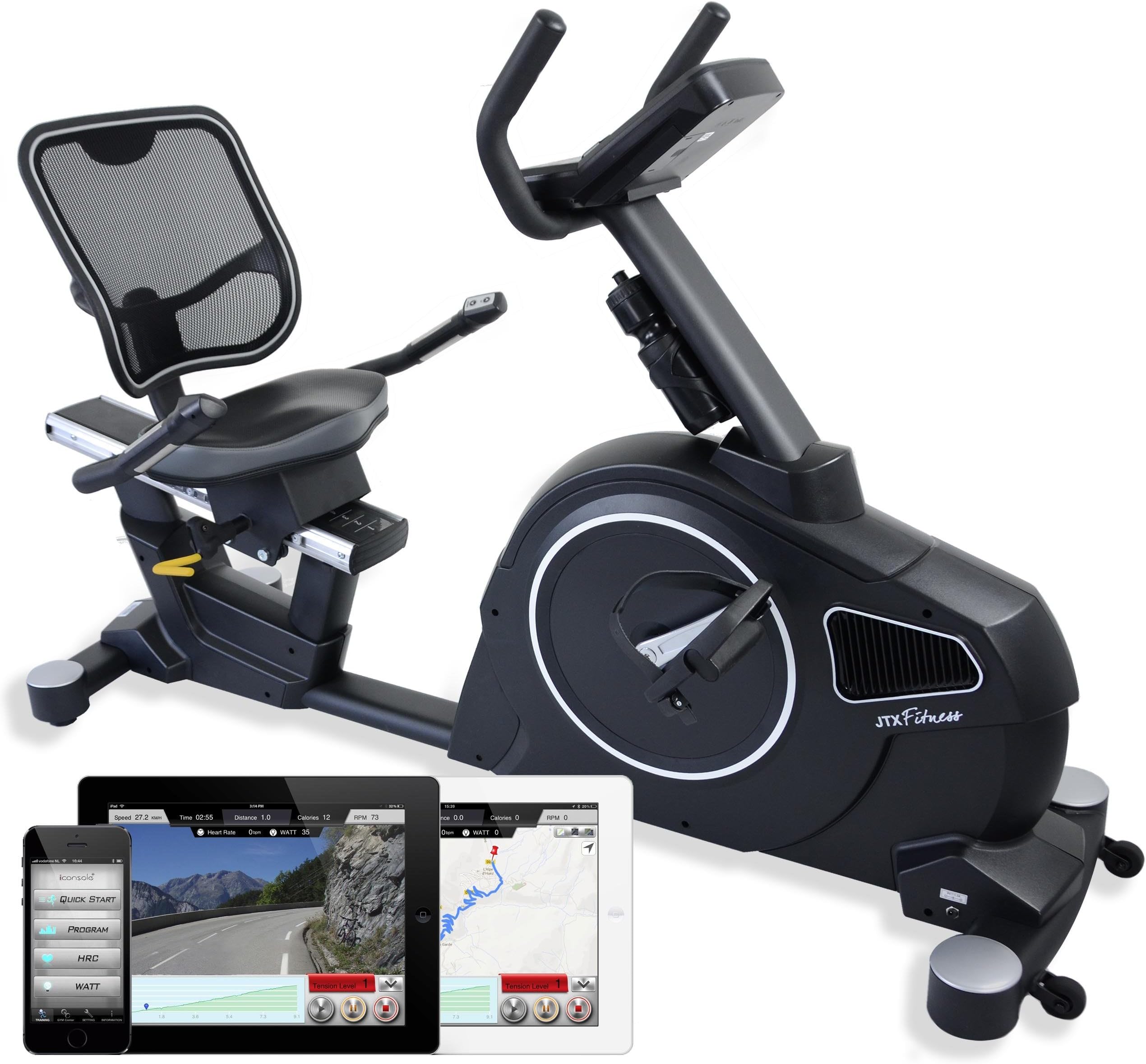 JTX Cyclo-5R Recumbent Exercise Bike. FREE Polar Heart Rate Chest Strap.