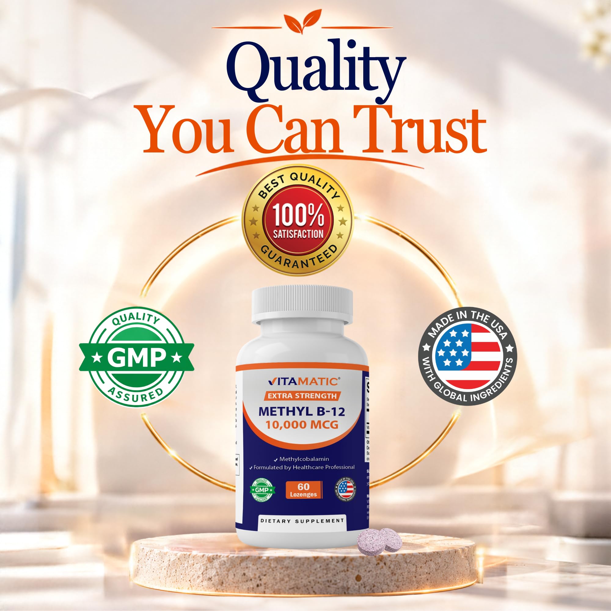 Vitamatic Methyl B-12 10,000 mcg, 60 Count Lozenges — Amazon image 6