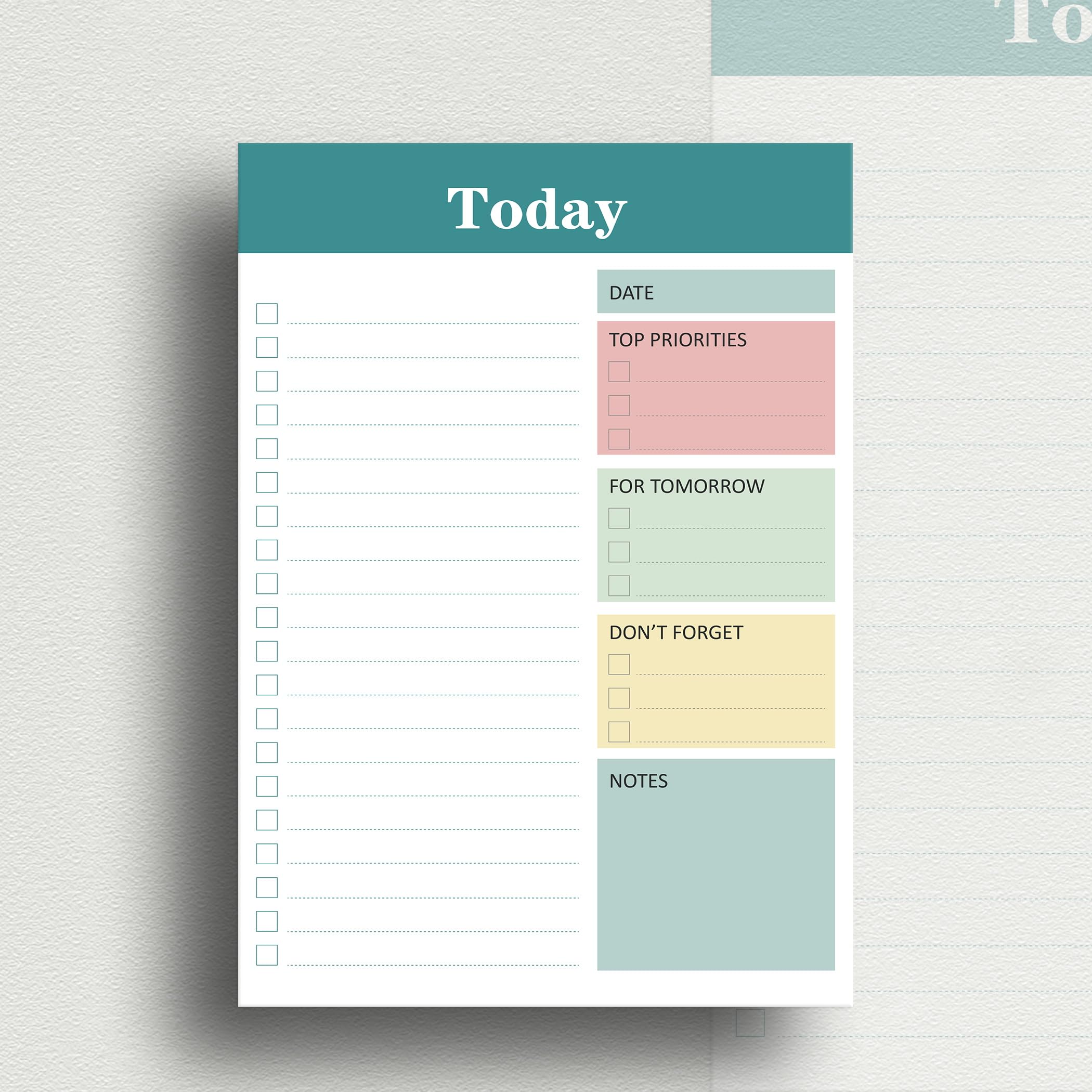 Ymumuda To Do List Notepad - Undated 52 Sheets Daily To Do Notepad, 7x10" Day Planner Note Pad, Easy to Read, Grocery Checklist, Productivity Organizer, Daily Schedule Planner for Work and Personal Organized