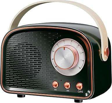 Retro Bluetooth Speaker,Wireless Vintage Decor,Gifts Dark Green | Best Birthday Gifts Ideas for Women Teenage Girl Supports TWS Pairing/U-Disk/TF Card/AUX for Home,Travel ,Outdoor ,desks