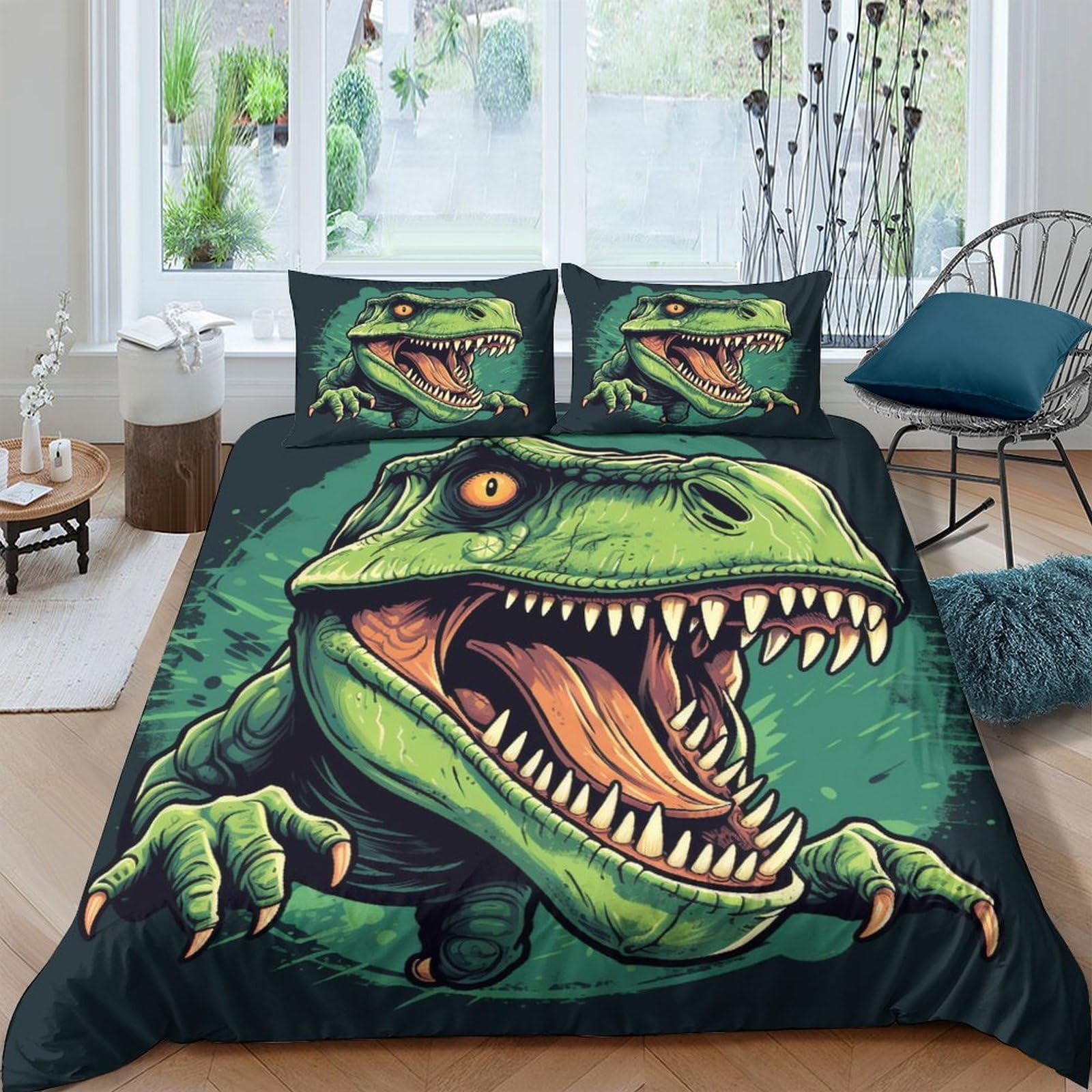 Parure de lit dinosaure 3D king size, le cadeau idéal pour enfant