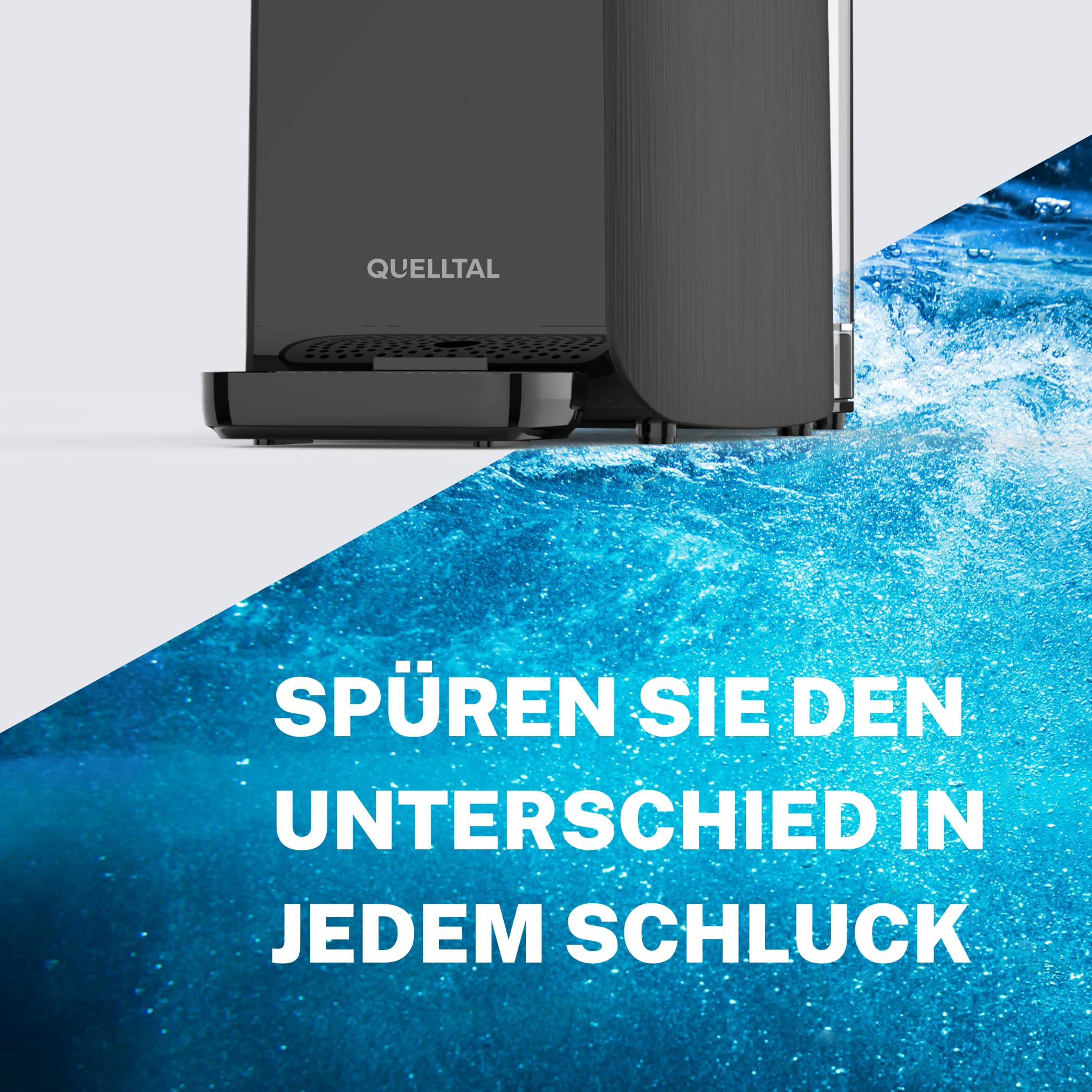 Pro 5-in-1 Osmoseanlage [Schwarz | 6 Temperaturstufen | 5 Filterstufen] – Mobiler Wasserfilter ohne Anschluss – Umkehrosmose für Küche, Büro & Wohnmobil – Kalkfreies, reines Trinkwasser