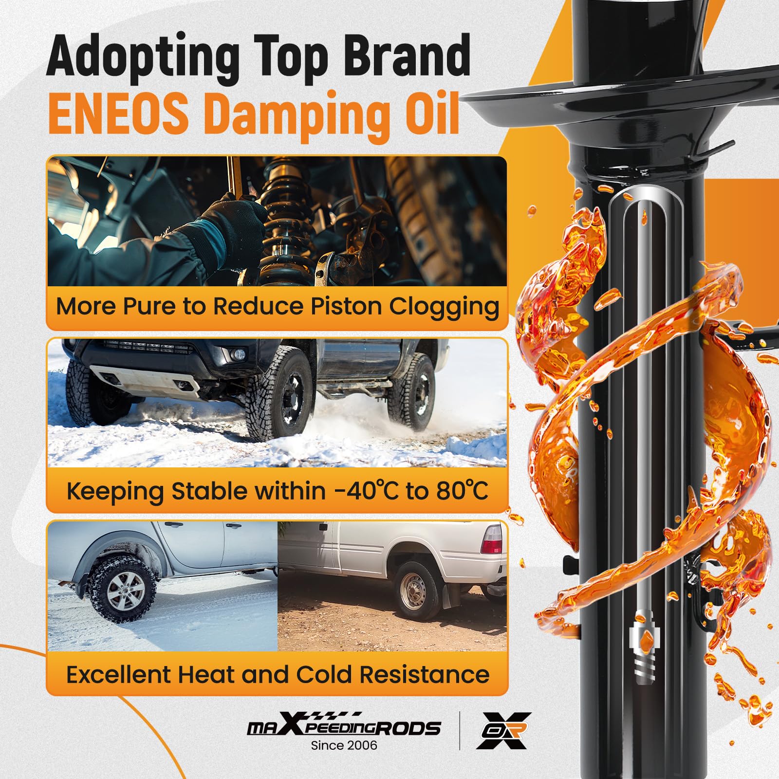 maXpeedingrods Federbein Stoßdämpfer Set für BMW X3 E83 2003-2011 335834, 335833, 31306775098, 31303411973
