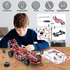 Lucky Doug Building Kit Model Car Set - STEM Project Building Toys for Kids Ages 8-12, Assembly Building Vehicle for Boys 8 9 10 11 Years Old