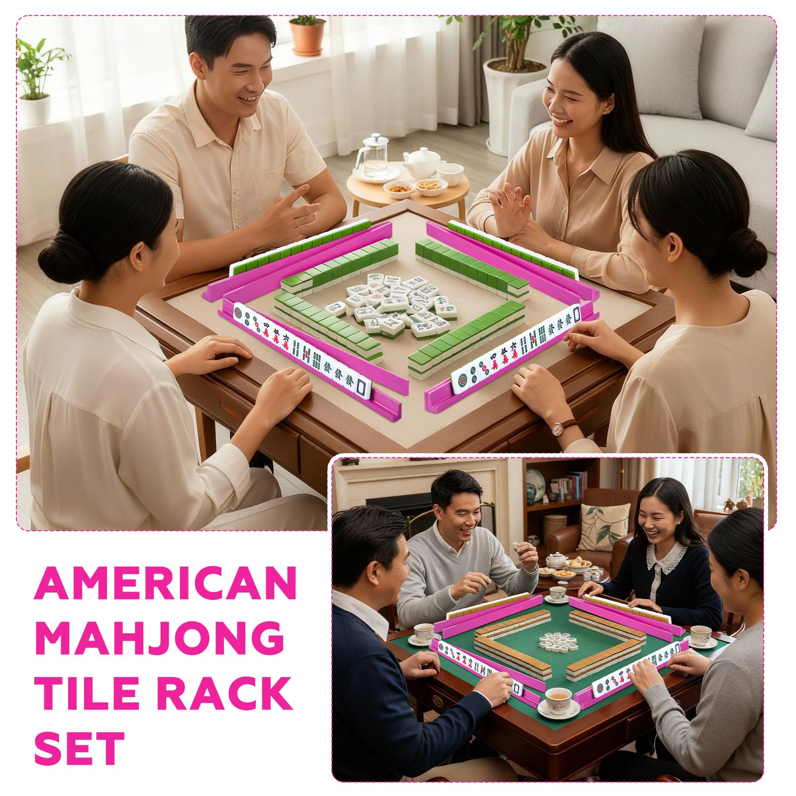 4 Porte-Dominos En Bois Naturel – Support Lisse Et Résistant Pour Jeux De Dominos, Mahjong Ou Lettres – Voyages, Soirées, Cadeau Pratique – 19 X 2,2 X 1,8 Cm