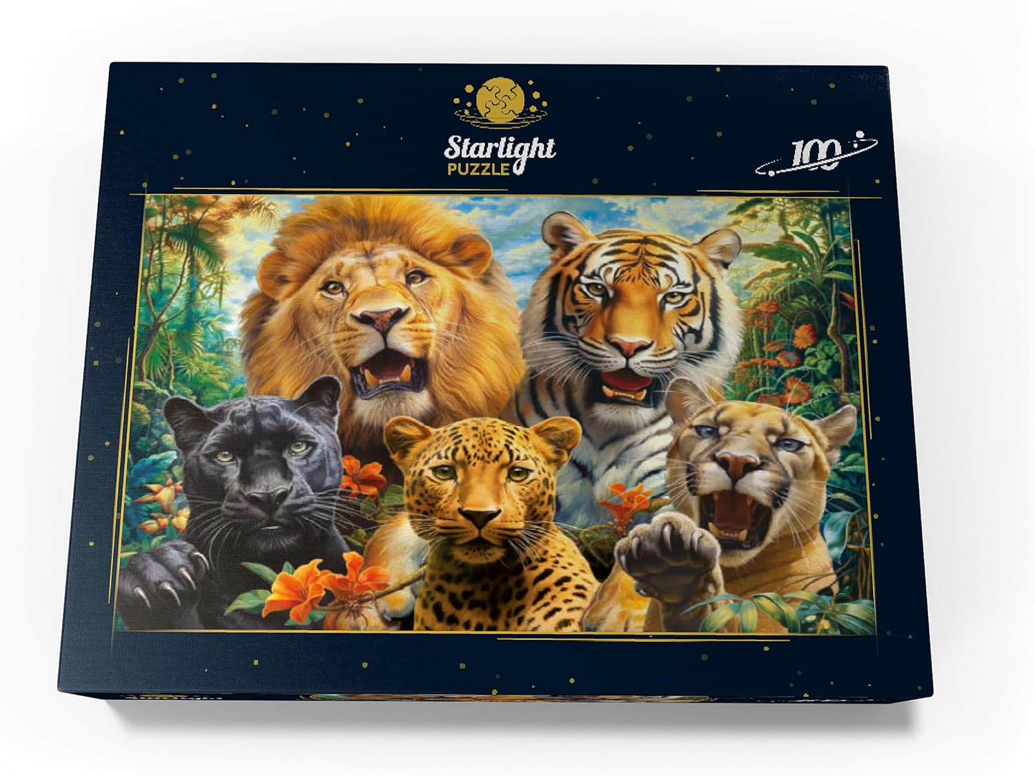 MyPuzzle Selfies of Wildcats - Premium 100 Piece Jigsaw Puzzle for Adults
