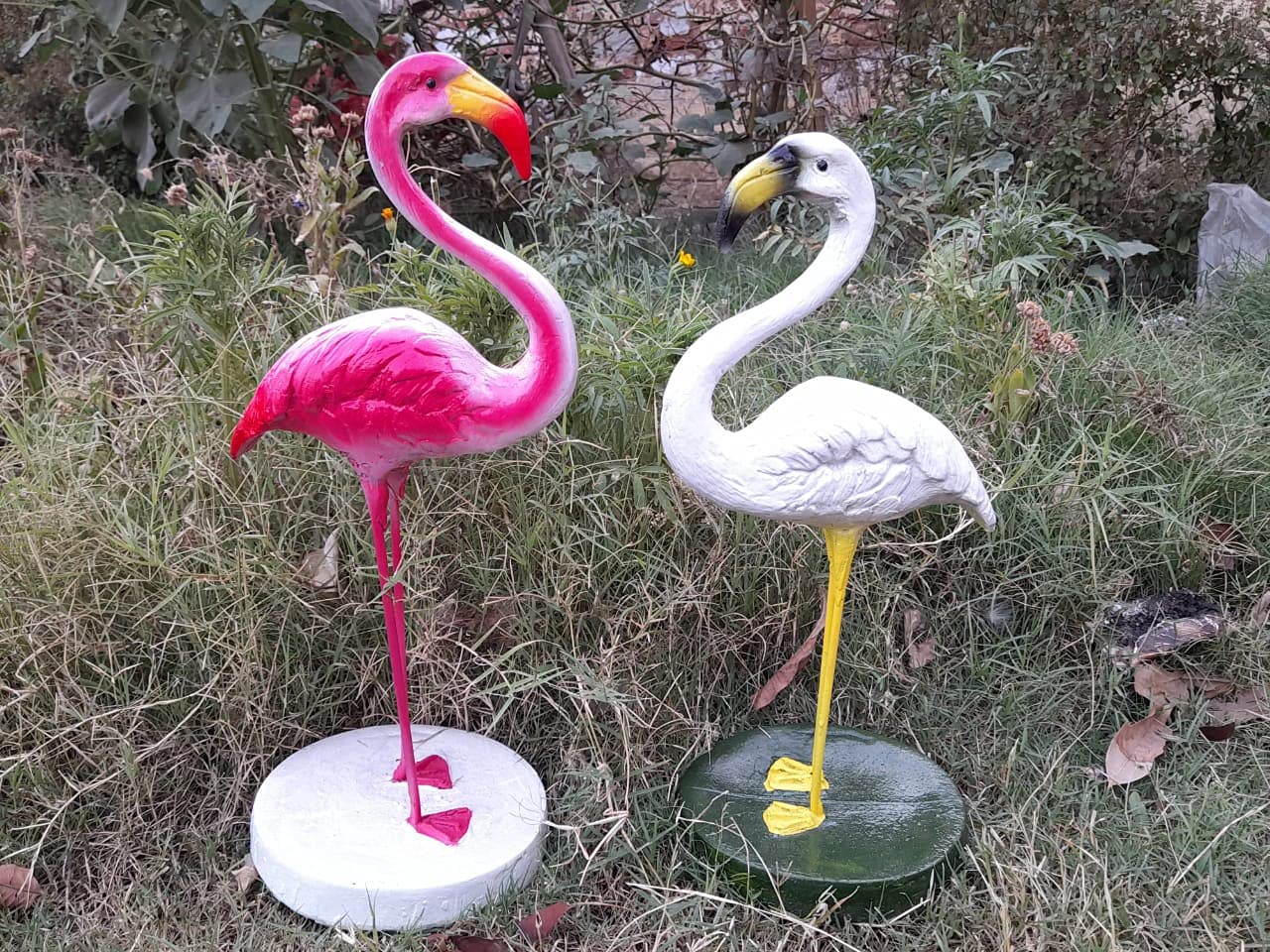 Thedecorshed Garden Side Flamingos (Pack of 2) Garden Decoration, Garden animls, Flamingo for Garden Decor, Garden Decoration 1