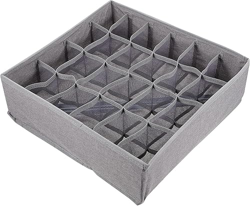 Wakauto Foldable Washable and Sock Drawer Organizer High Elastic Ion Mesh Storage Box for Underwear Closet Premium Cloth Material Divider for Neat