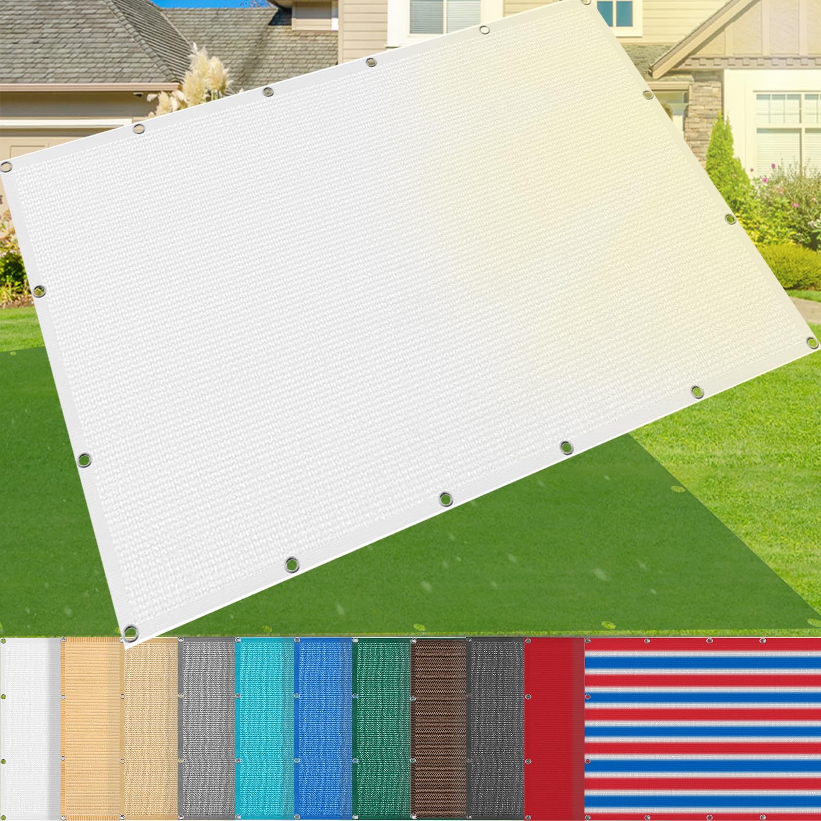 Toldo con ojetes de HDPE 185g/㎡ para patios interiores de diseño