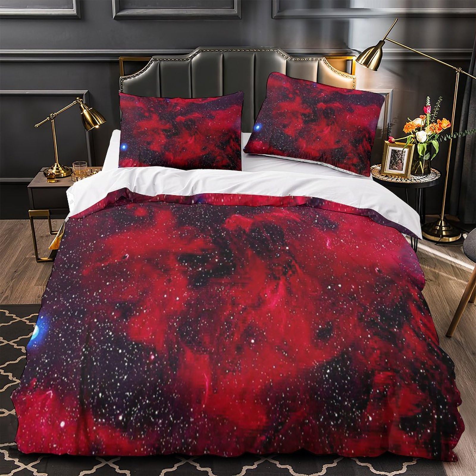 Housse de couette spatiale 220x240 cm pour chambre d'ados et enfants connectés