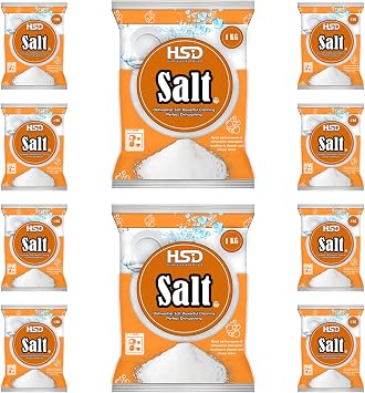 1kg Dishwasher Salt, Powerful Cleaning Dishwasher Salt, softener salt, Best For Laundry Kitchen Dish Washing, Compatible to All Water Softner Machine, Premium Food Grade 100% Genuine British Salt 10