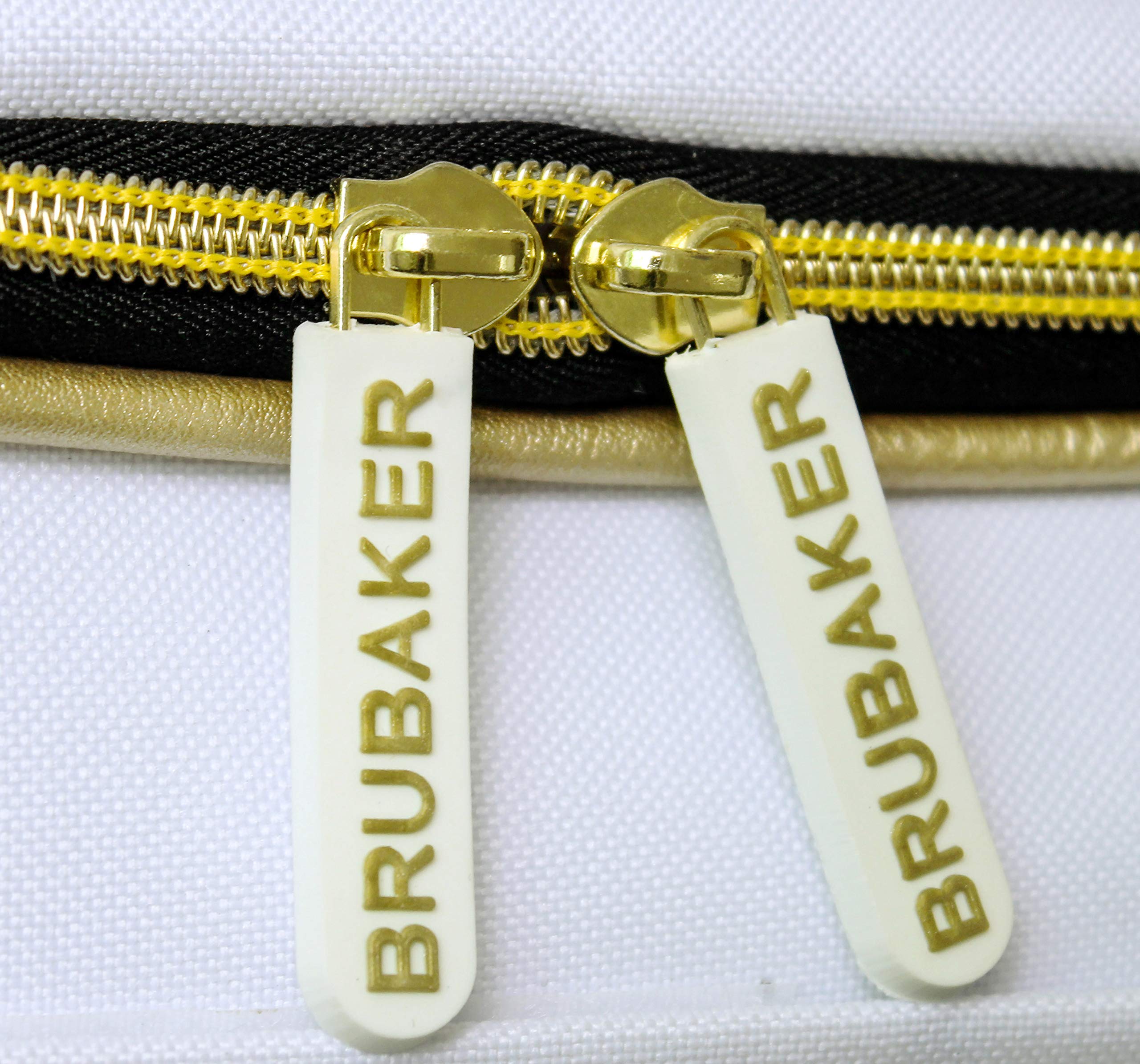 BRUBAKER Skitas Carver Pro Grenoble Edition - gevoerde skitas voor 1 paar ski's en stokken - scheurbestendige skitas wit goud - 170 cm