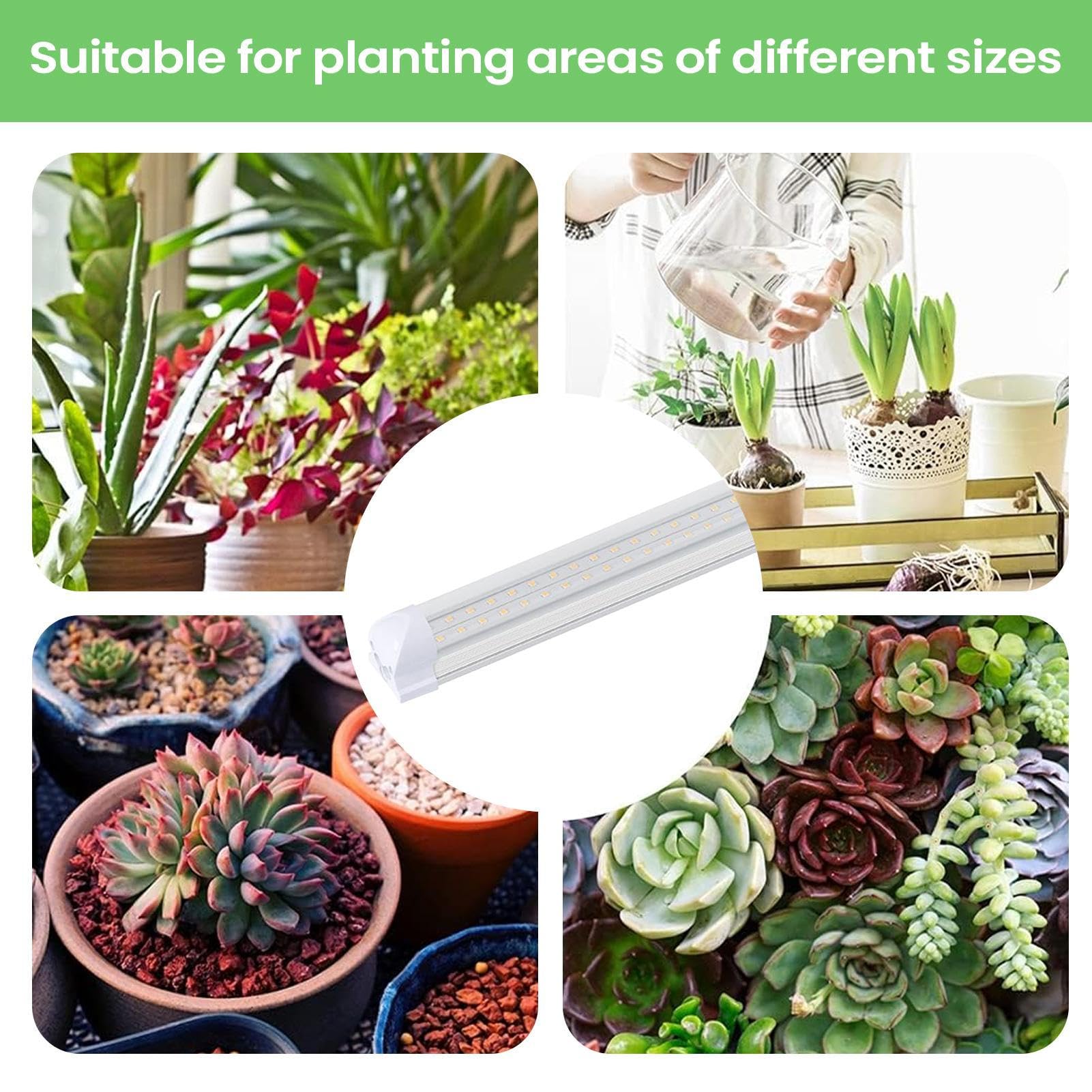 Lampes de croissance pour d'intérieur Connectable Économe En Énergie | Lot 2 Lampes Horticoles À Spectre Complet Serres Fleurs Légumes Bureau Jardin Sombre