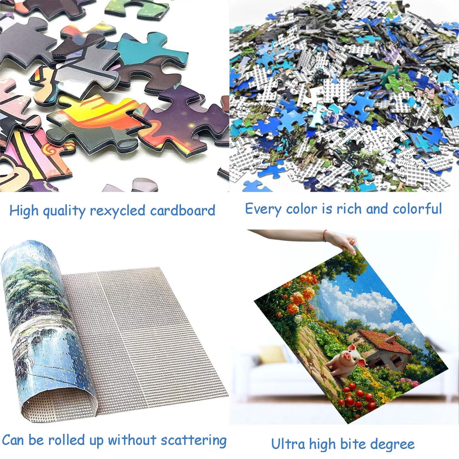 Puzzle 3000 elementów świnia puzzle dla dorosłych kabina 122 x 81 cm Unikalne rzemiosło klasyczne 3D drewniane układanka do rodzinnych gier aktywnych, układanka do samodzielnego wykonania nawet do