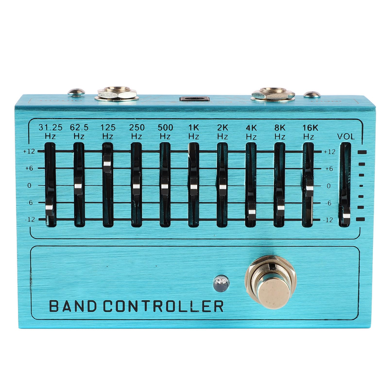 Preamplificatore per Tono di Chitarra con Controller di Banda per Musicisti, Amplificatore EQ a 10 Bande in Lega di Alluminio Resistente, Regalo Perfetto per gli Amanti della Chitarra