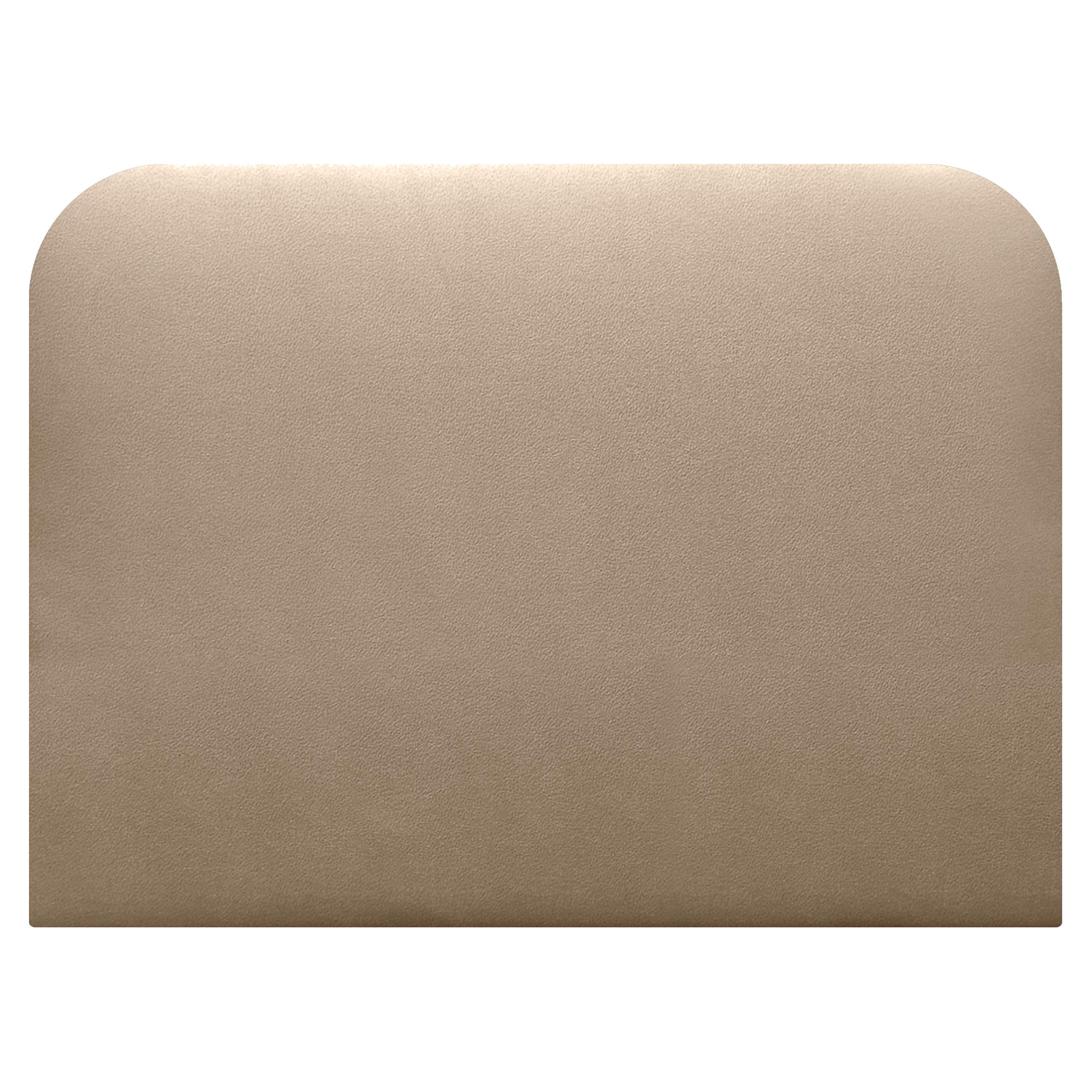DHOME Cabecero Tapizado Liso Curvo Polipiel 70cm Altura para Pared Acústicos Cabeceros Absorbentes Cabezal Cama Dormitorio (Champán, 90cm)
