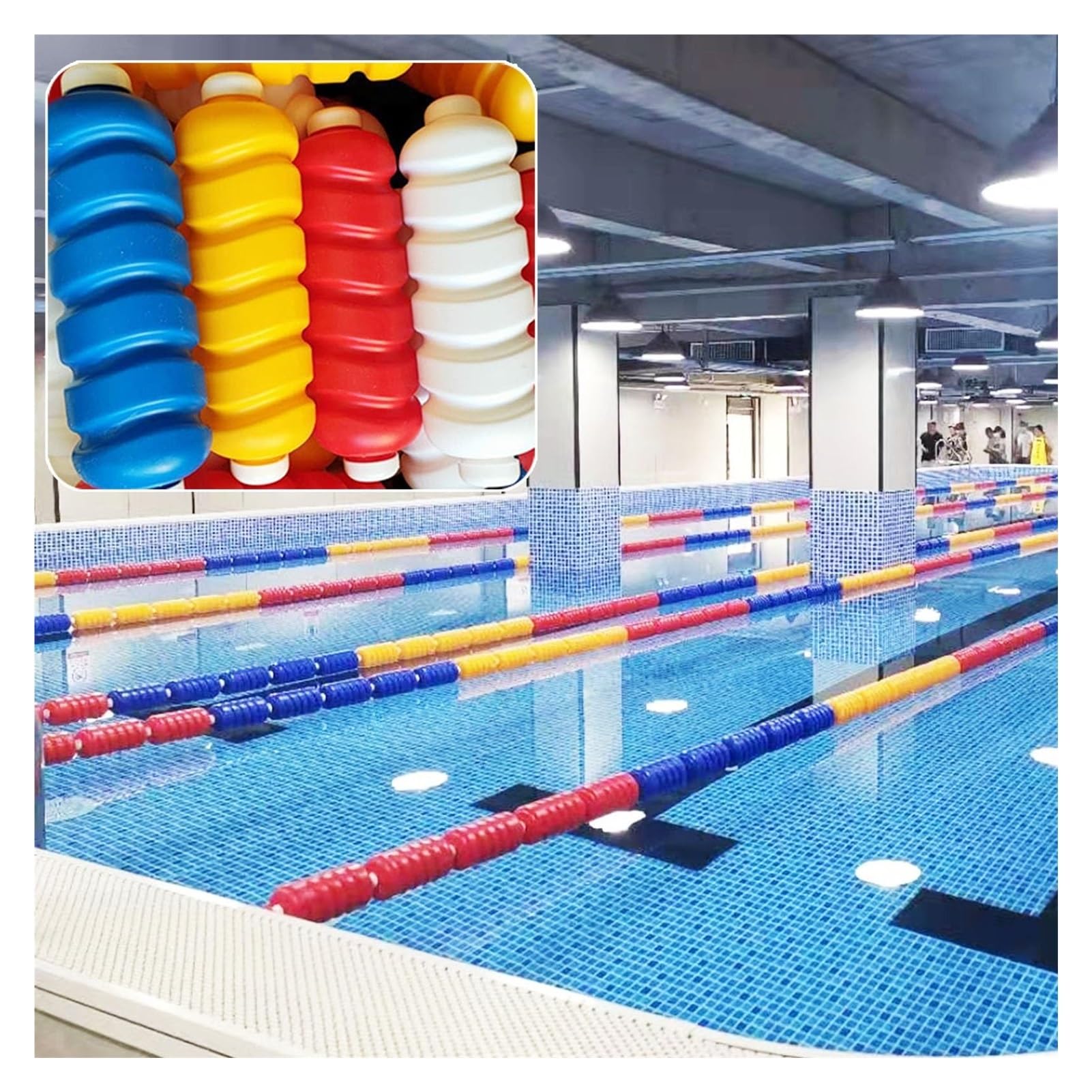 Corda di Sicurezza per Piscina, 16 36 82Ft Corda di Sicurezza per Piscina per spiagge e corsi d'Acqua Galleggianti di Sicurezza per Piscina per Una Migliore visibilità LAN