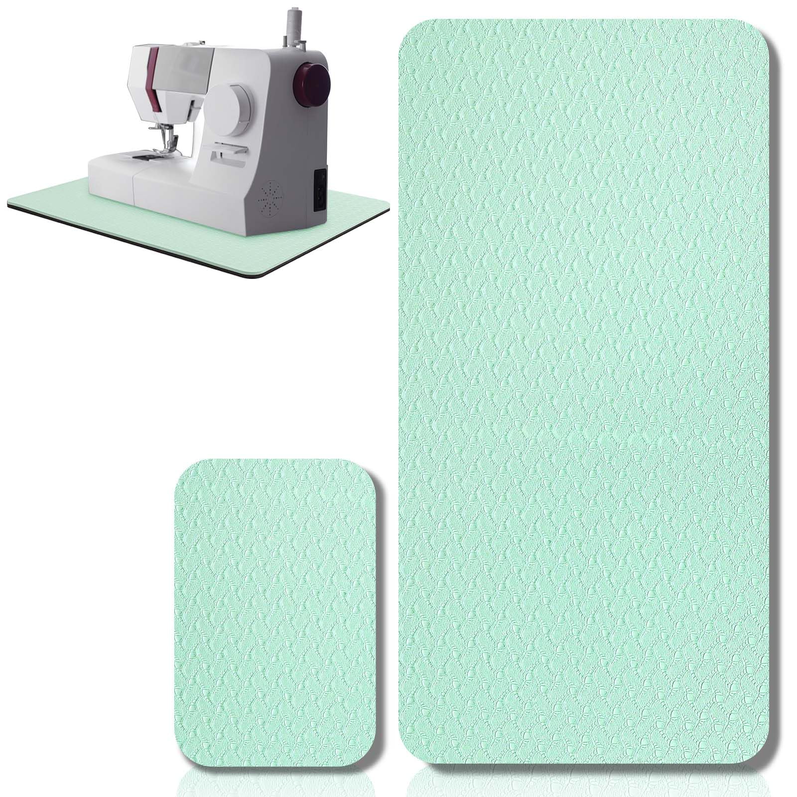 Sewing Machine Mat Pedal, 17'' X 36'' and 9'' X 14'', Green