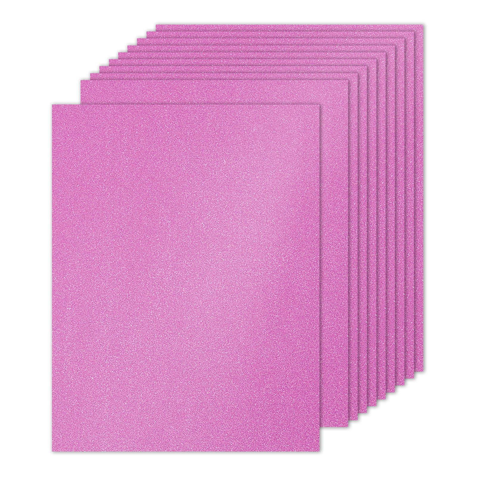 PATIKIL 10 Sheets Dark Pink Glitter Cardstock 8.5 x 11 in