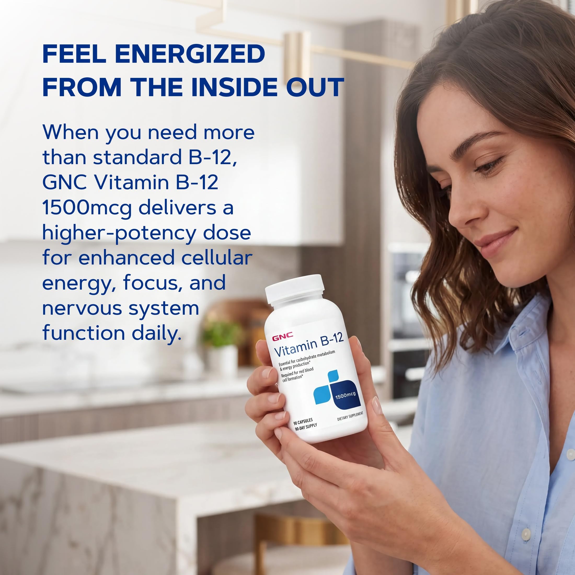 GNC Vitamin B-12 1500mcg, Supports Energy Production, 90 Capsules — Amazon image 7