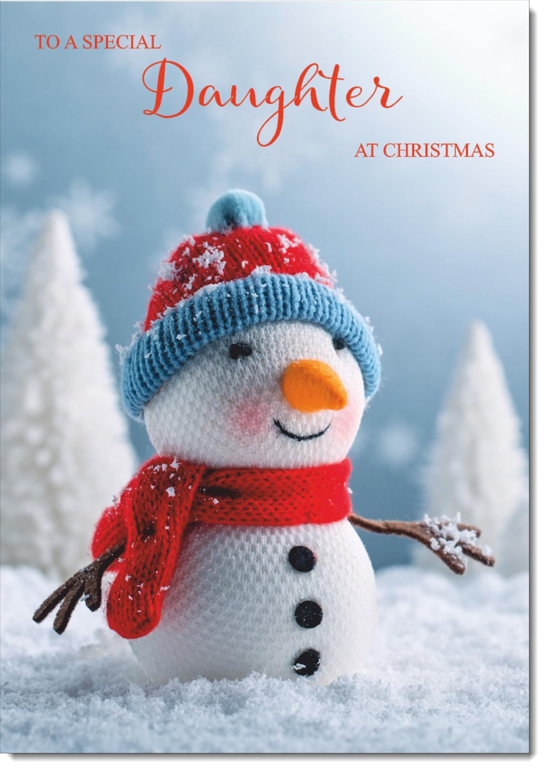 doodlecards Daughter Christmas Card Snowman Large A4 Size Christmas Card for Daughter with Plain Envelope — image 1