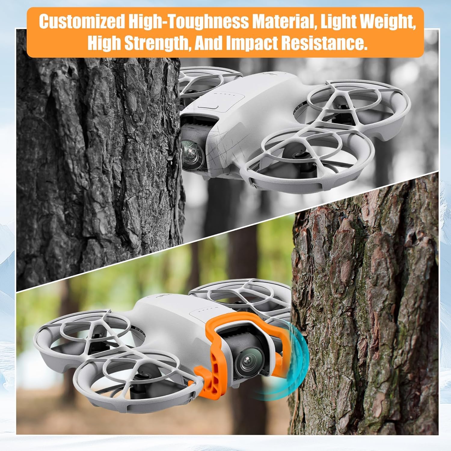 Gimbal Bumper Guard, gimbal zderzak do DJI Neo, ubezpieczenie, zderzak, gimbal, ochrona przed kolizją, listwa ochronna, akcesoria (pomarańczowy)