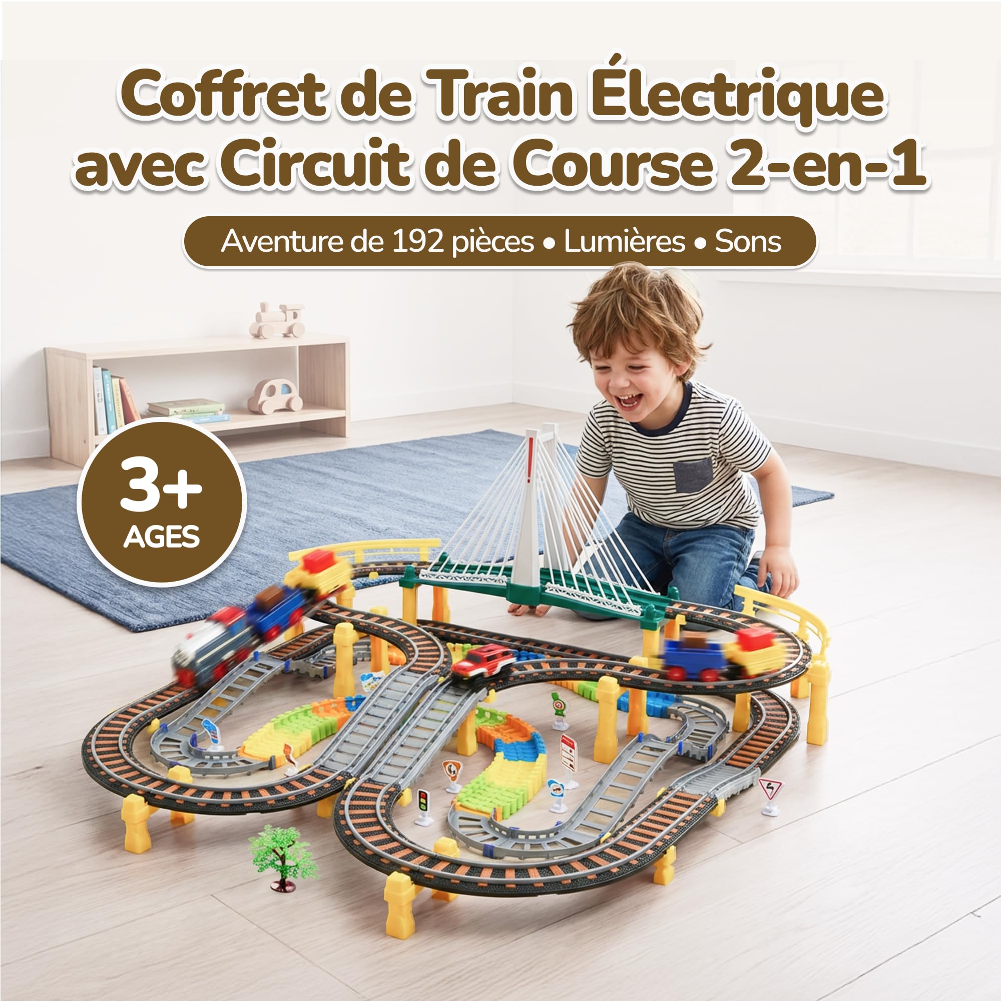 Circuit Électrique 2en1 pour Enfants