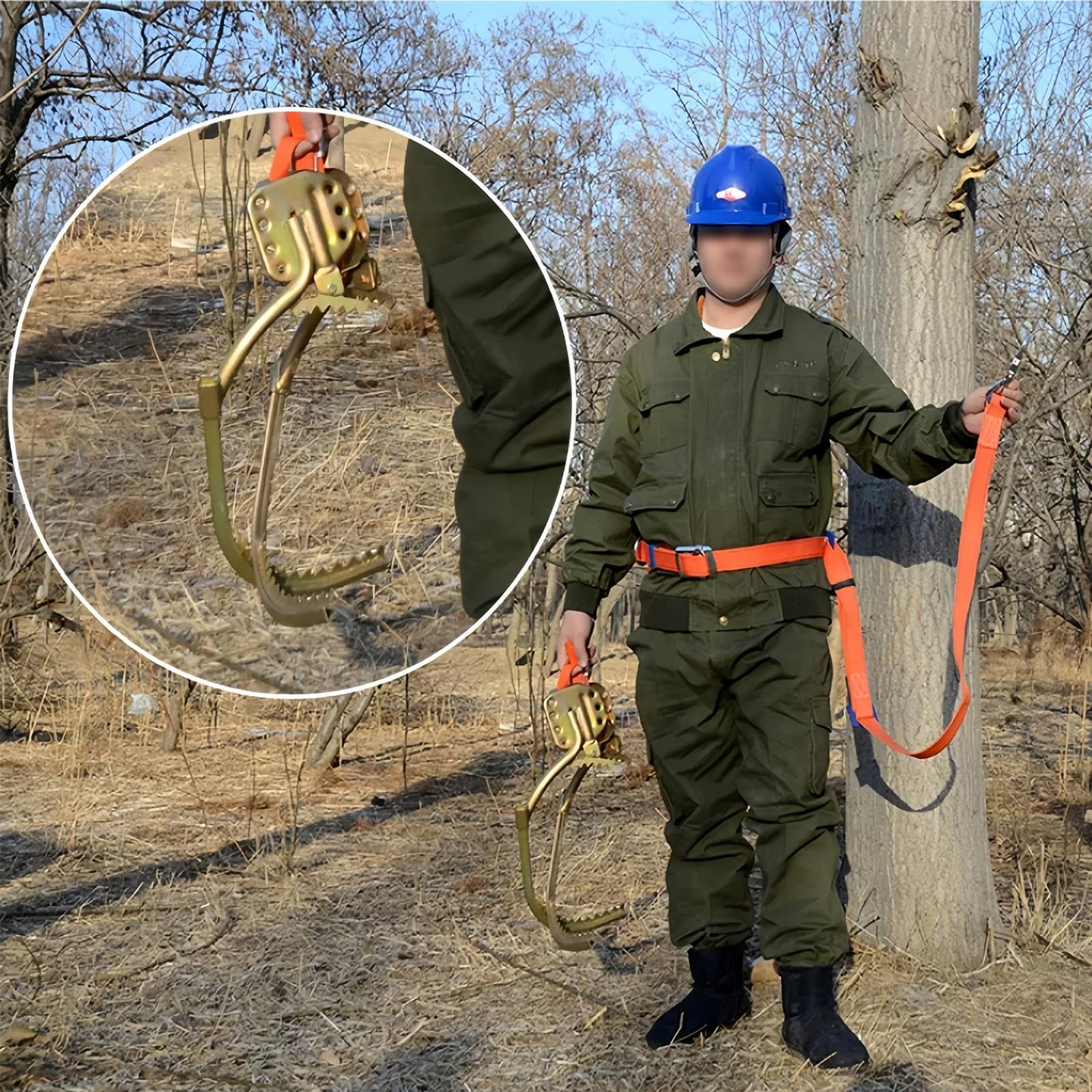 Drewniane zaciski do słupków dla elektryków, antypoślizgowe