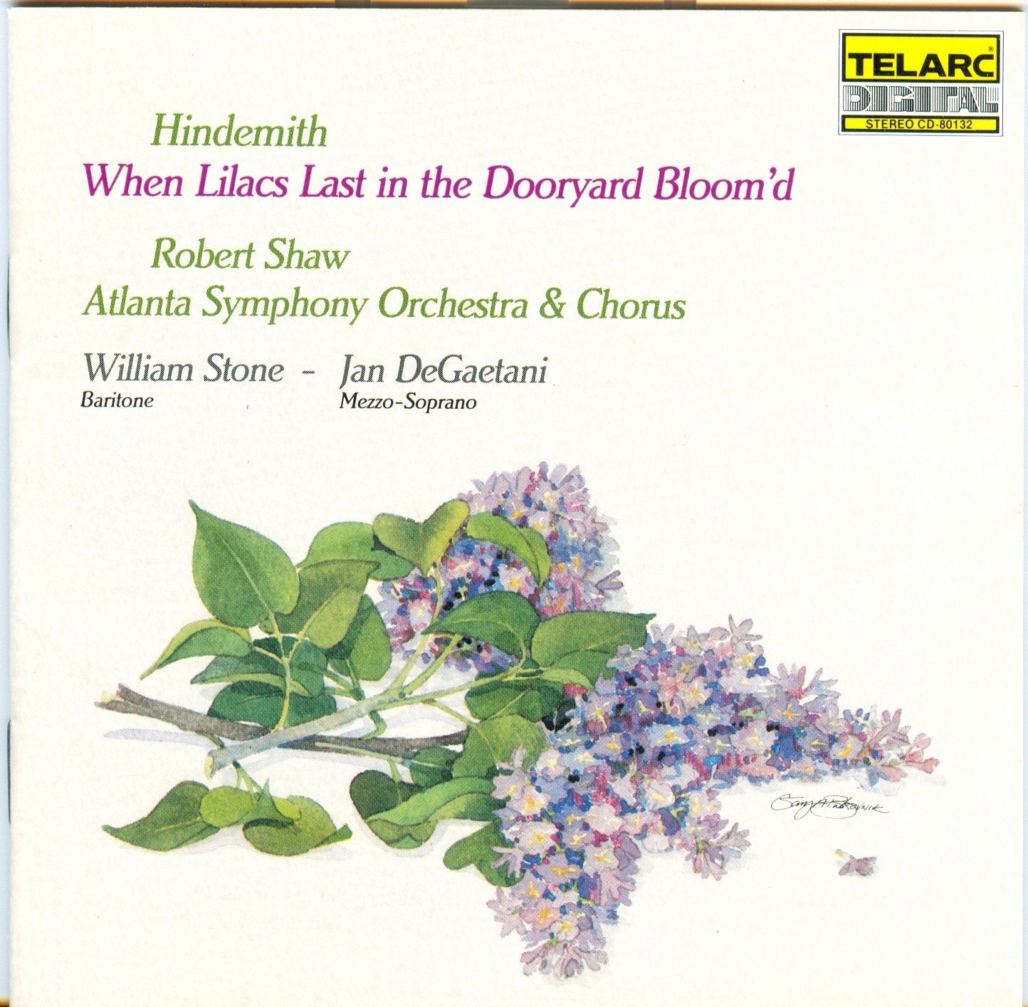 Hindemith: When Lilacs Last in the Dooryard Bloom'd [Audio CD]