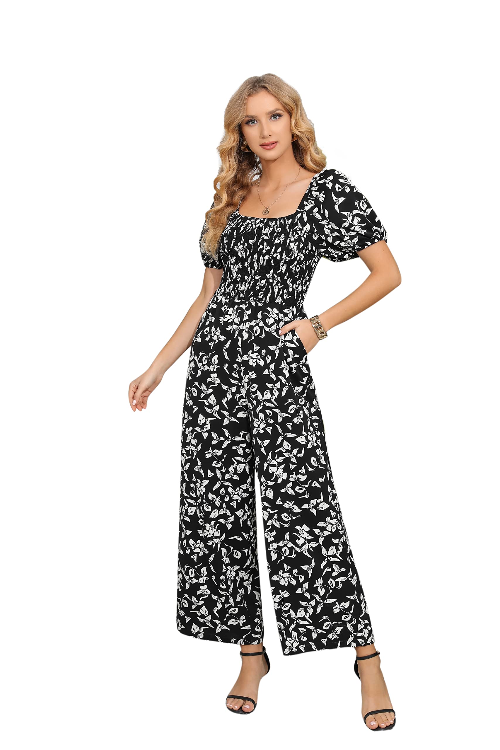 Love Welove Fashion Jumpsuits for Women Fall Dressy Casual Floral Rompers