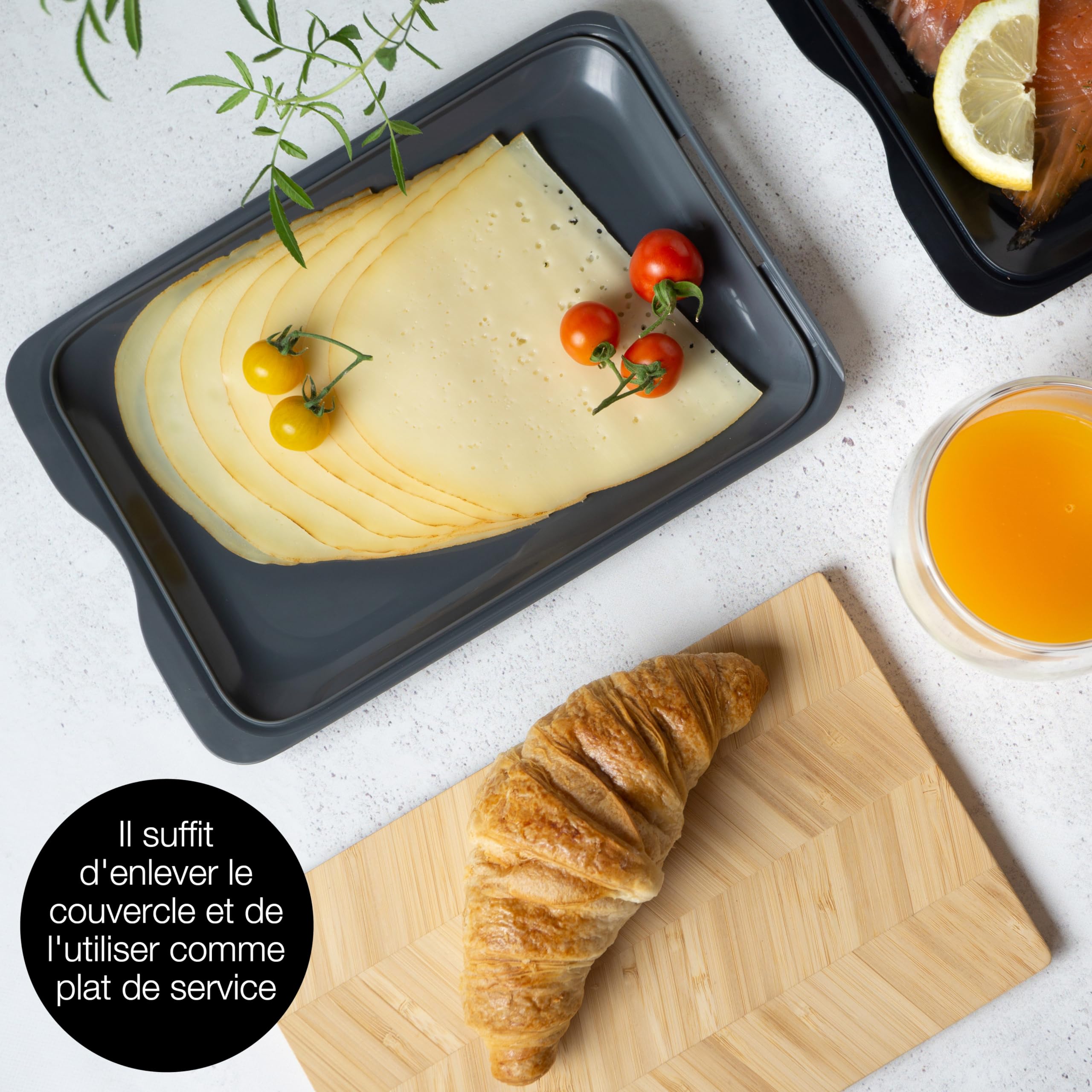 4 Boîtes Conservation Charcuterie Moritz & Moritz - Empilables, Lavables Lave-Vaisselle, Pour Frigo