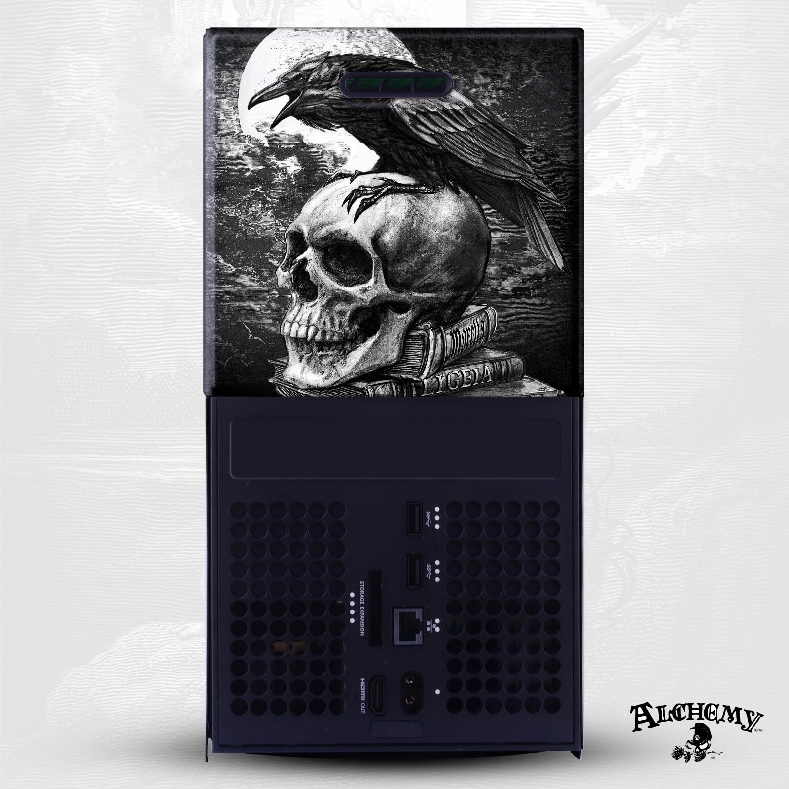 Head Case Designs Offizielle Alchemy Gothic Poes Rabe Gotik Spielekonsolen Wickeln kompatibel mit Xbox Series X