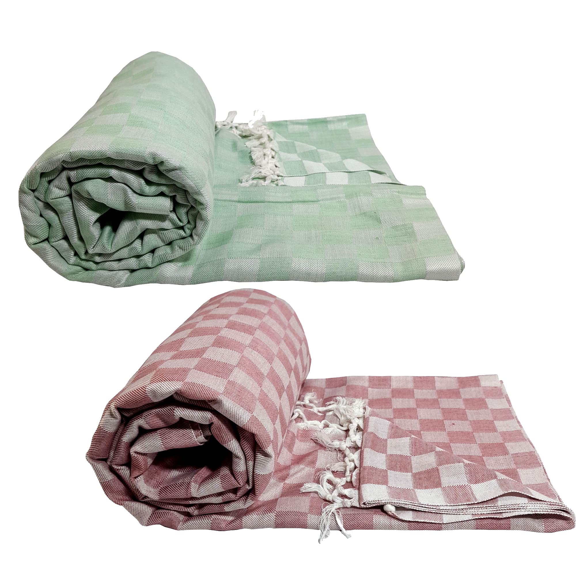 Riyashree Organic Cotton Silky Soft 3D Bhagalpuri Dull chadar Designer Blanket & Duvet (52 * 94 in) Combo (Pack of 2) Dull 032 034-image-19